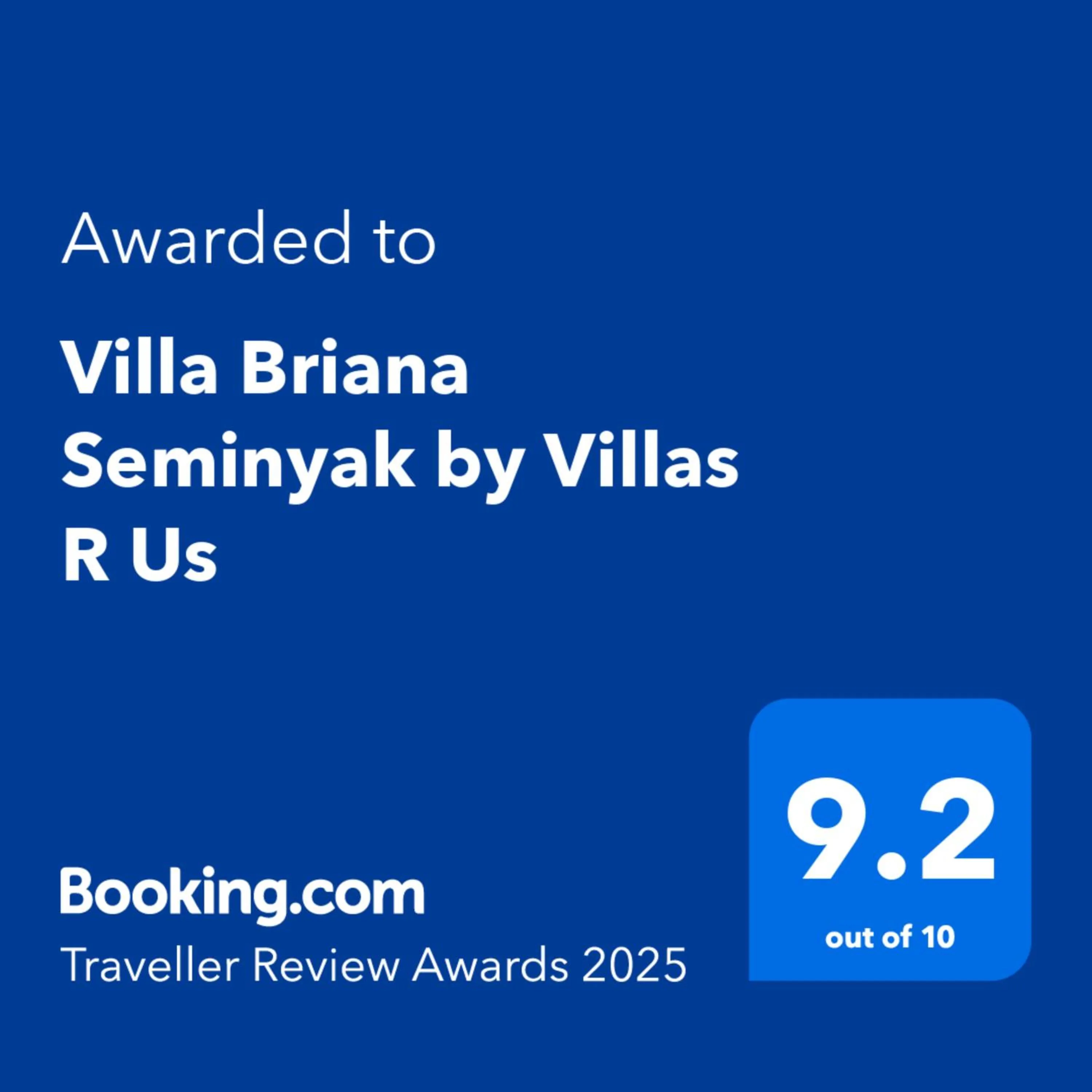 Logo/Certificate/Sign in Villa Briana Seminyak by Villas R Us