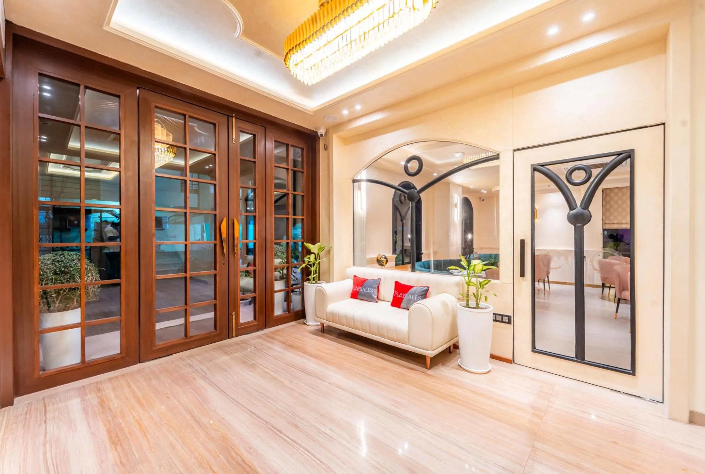 Lobby or reception, Bed in Playsales Scarlet Vijay Nagar Indore