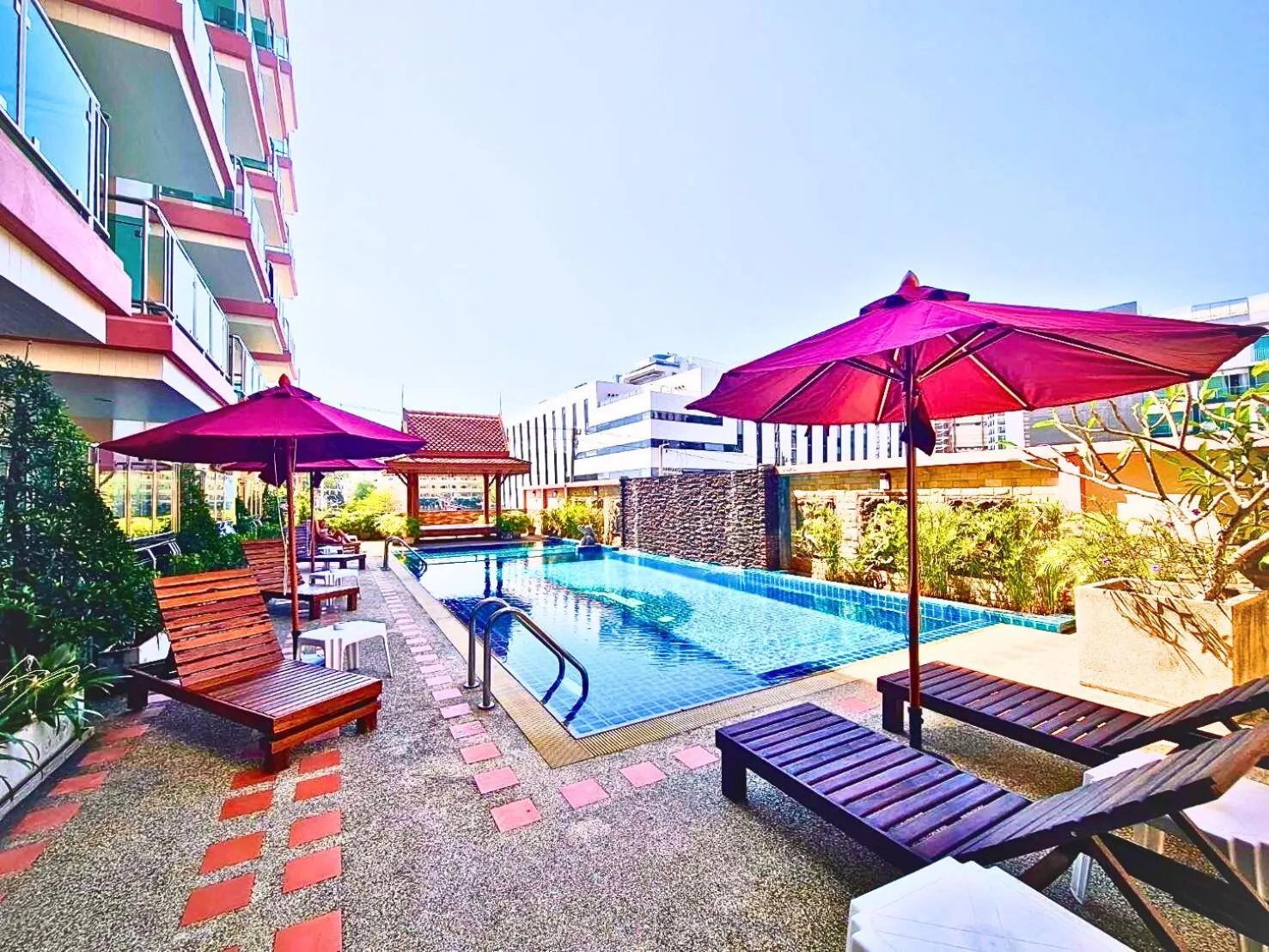 Pool view in Nanthana Villa