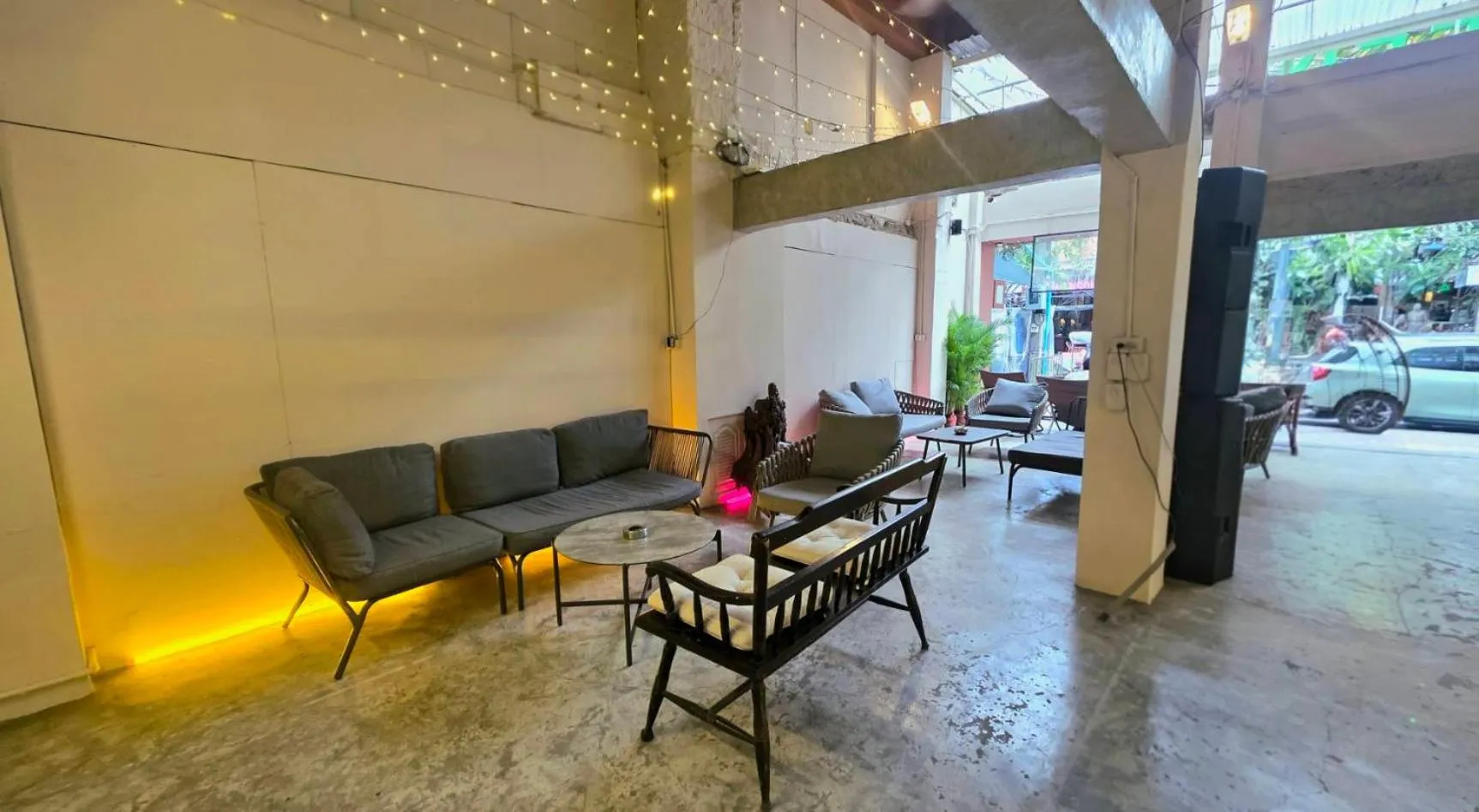 Seating area in Greenhouse Bangkok Khaosan