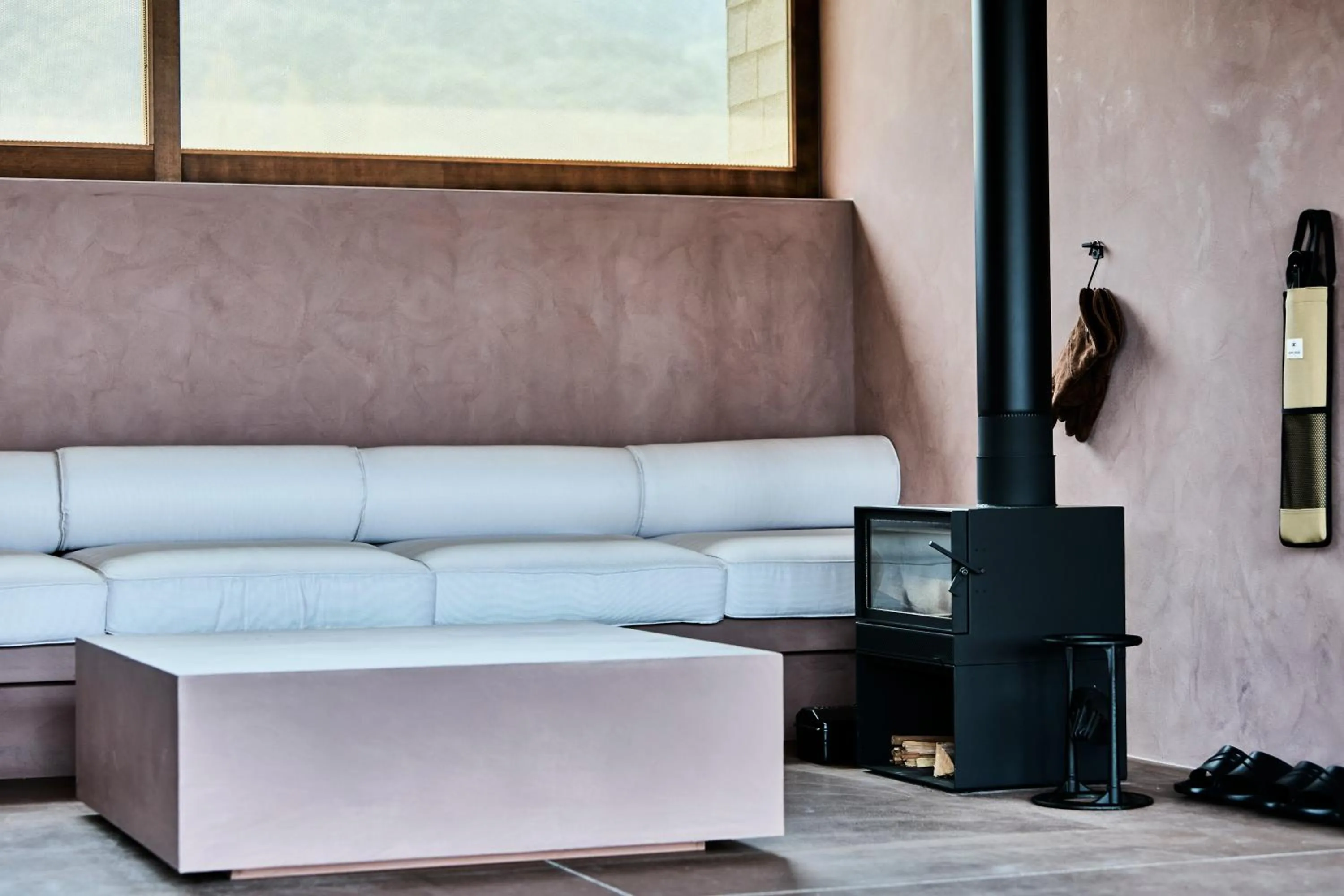 Living room in Snow Peak YAKEI SUITE ABURAYAMA FUKUOKA