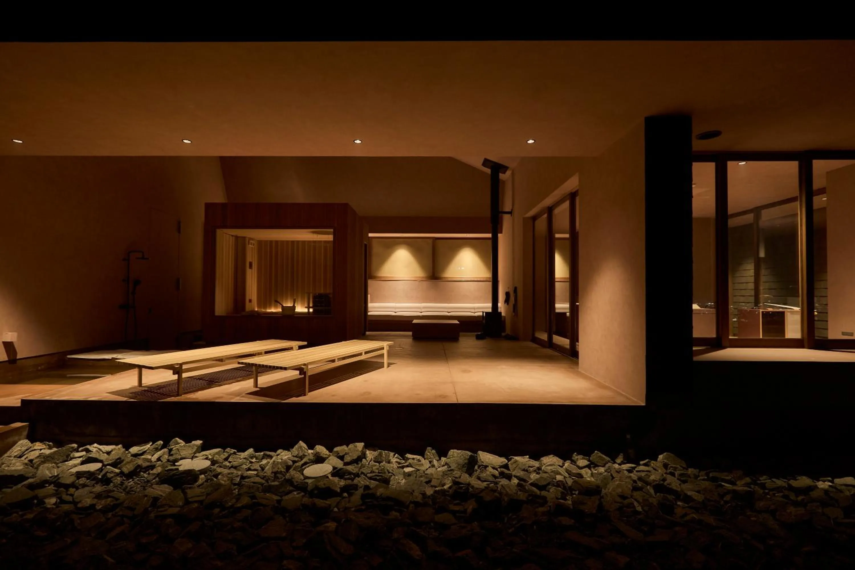 Photo of the whole room in Snow Peak YAKEI SUITE ABURAYAMA FUKUOKA