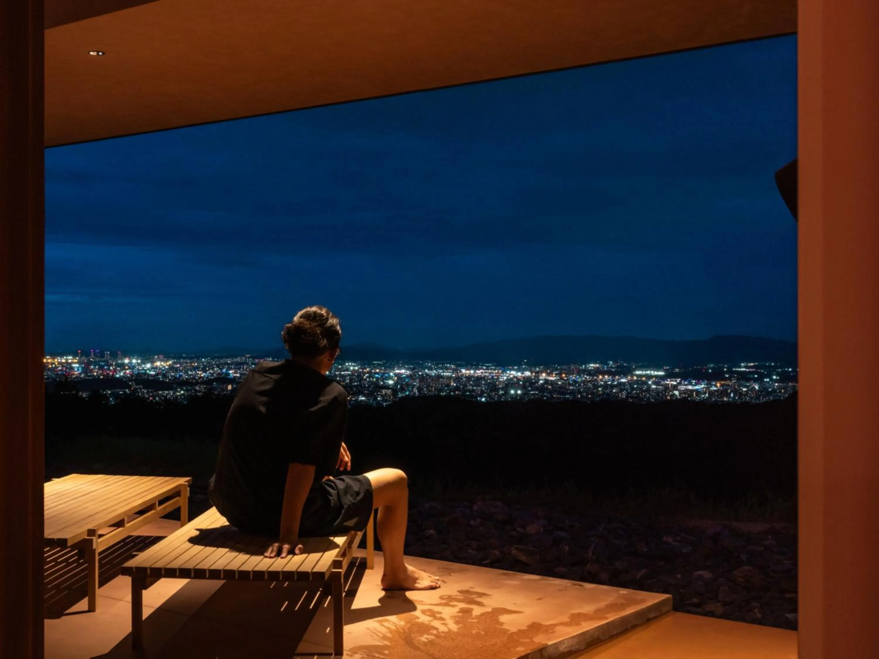 Photo of the whole room in Snow Peak YAKEI SUITE ABURAYAMA FUKUOKA