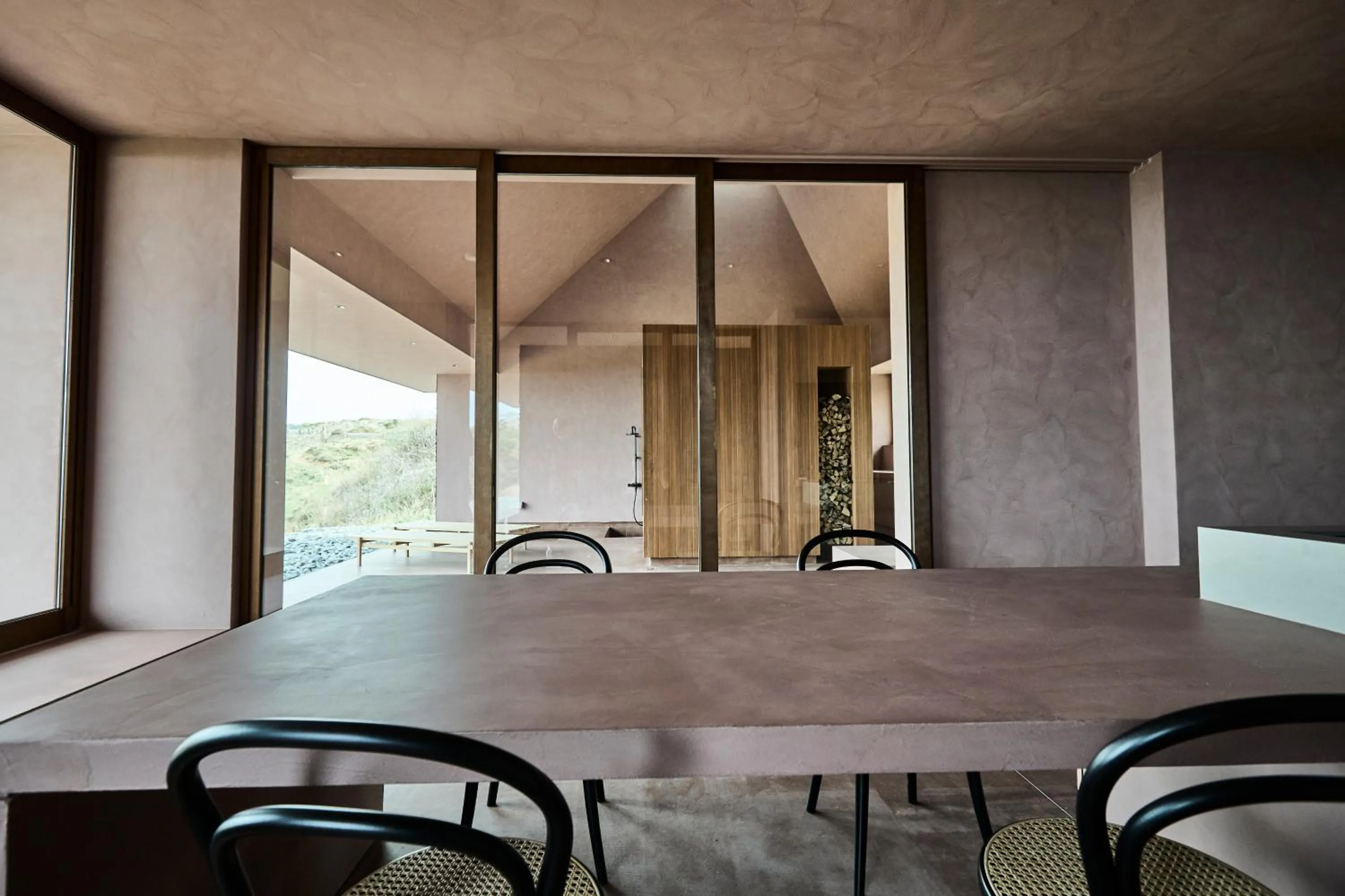 Dining area in Snow Peak YAKEI SUITE ABURAYAMA FUKUOKA