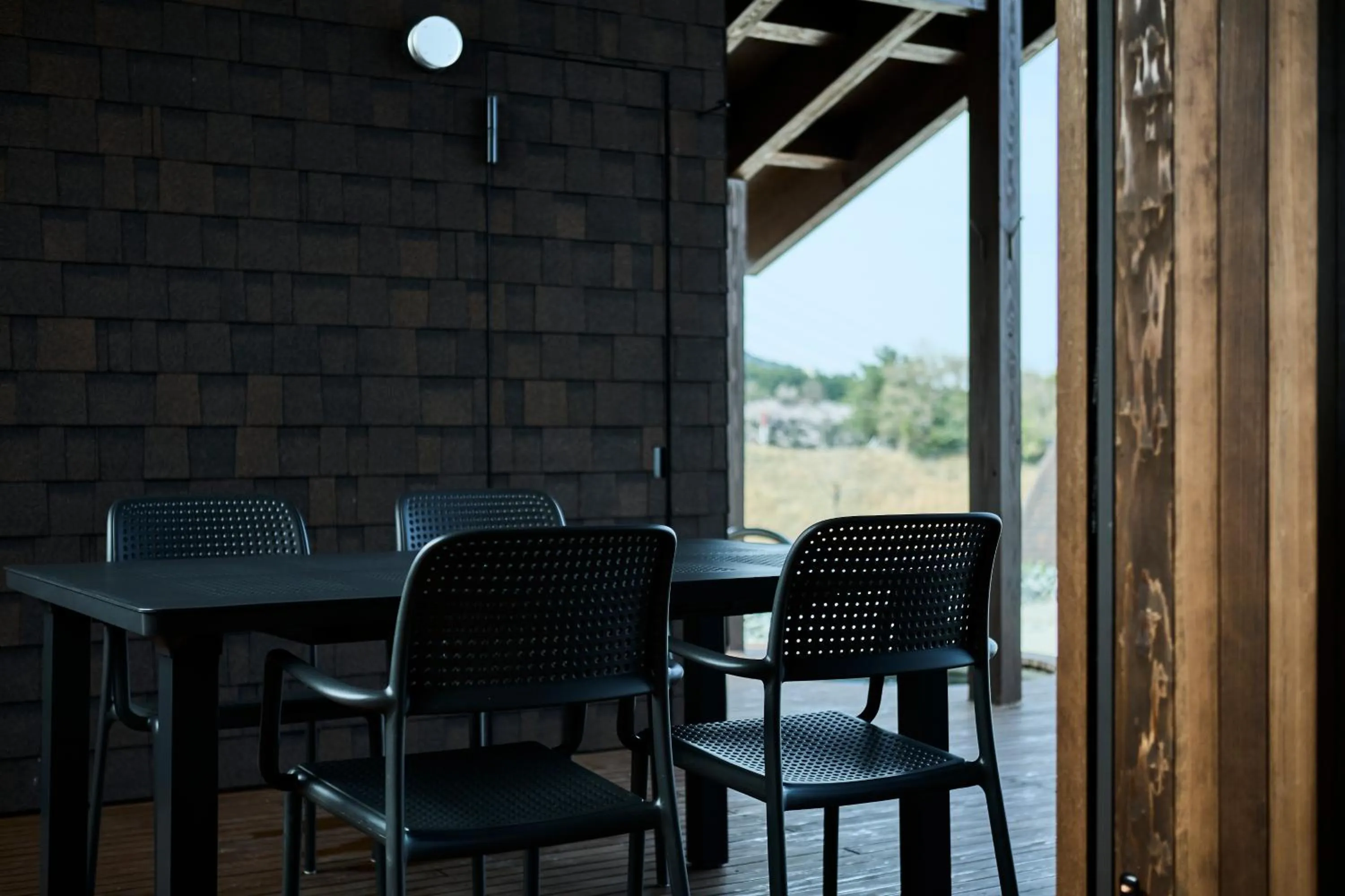 Living room in Snow Peak YAKEI SUITE ABURAYAMA FUKUOKA
