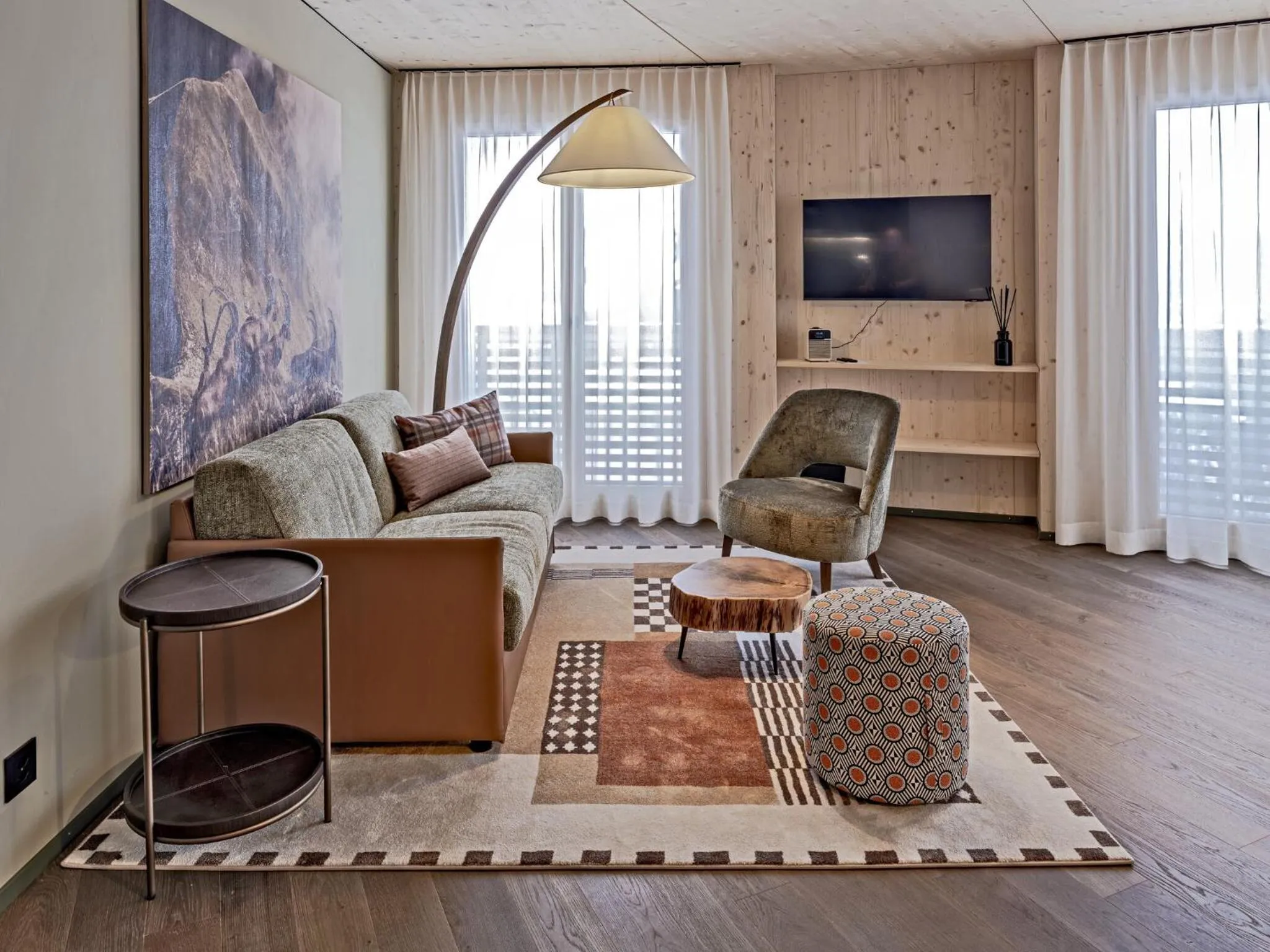 Living room in Hotel Mürren Palace