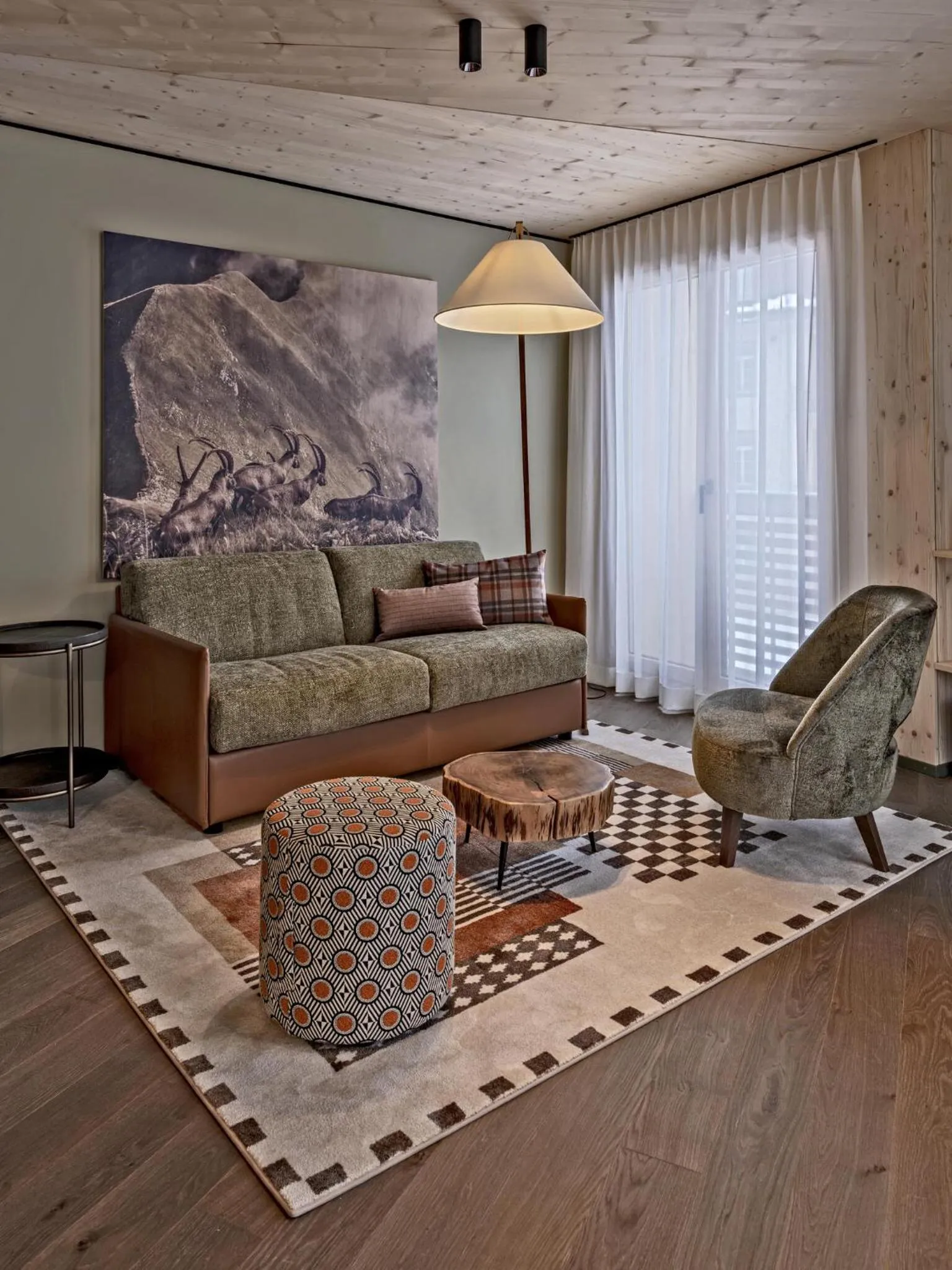 Living room in Hotel Mürren Palace