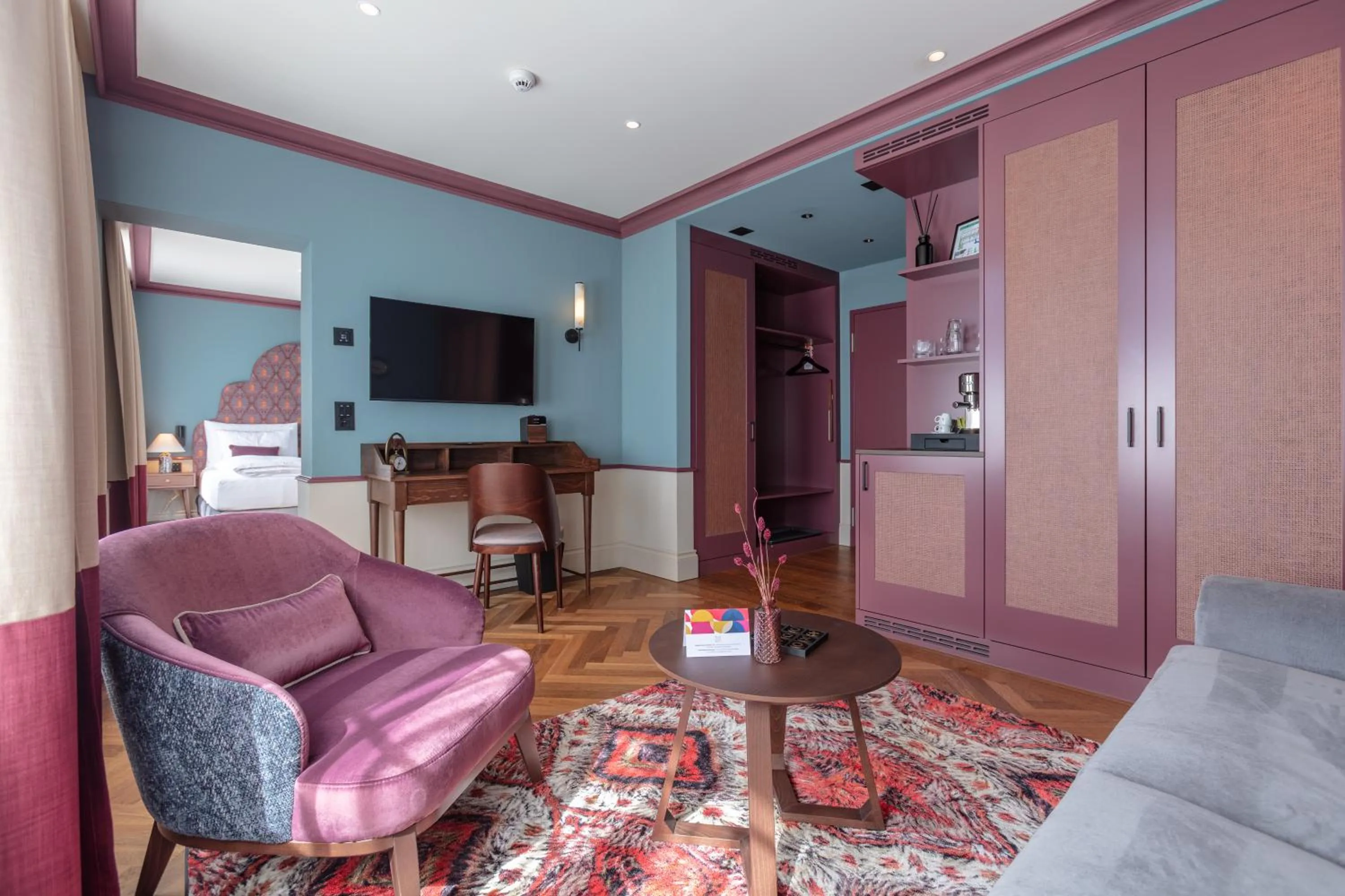 Living room in Hotel Mürren Palace