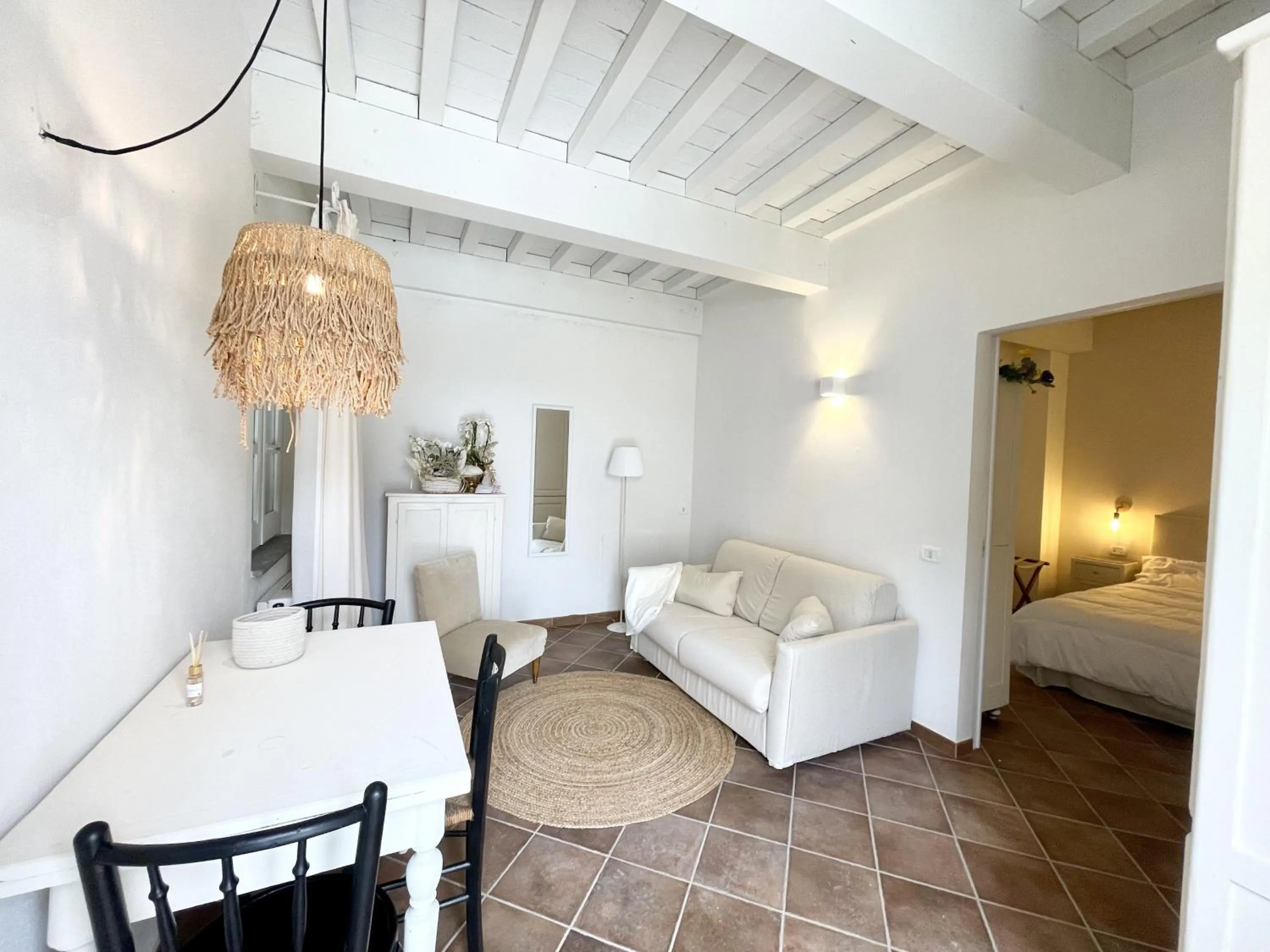 Living room, Bed in Agriturismo Antica Corte
