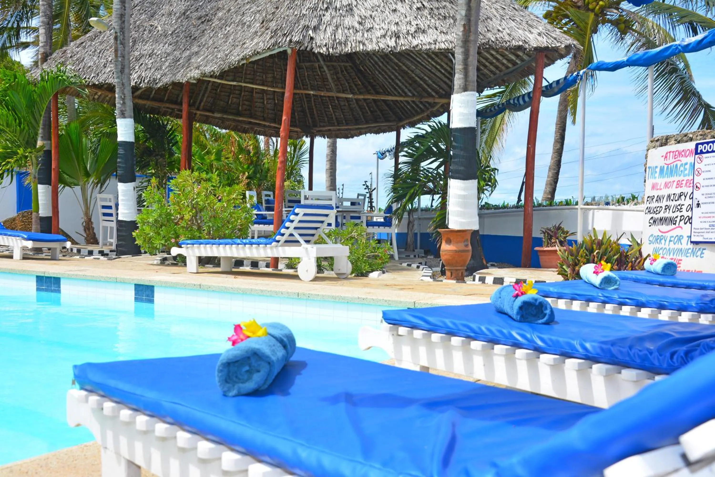 Swimming pool in Ocean View Nyali Boutique Hotel