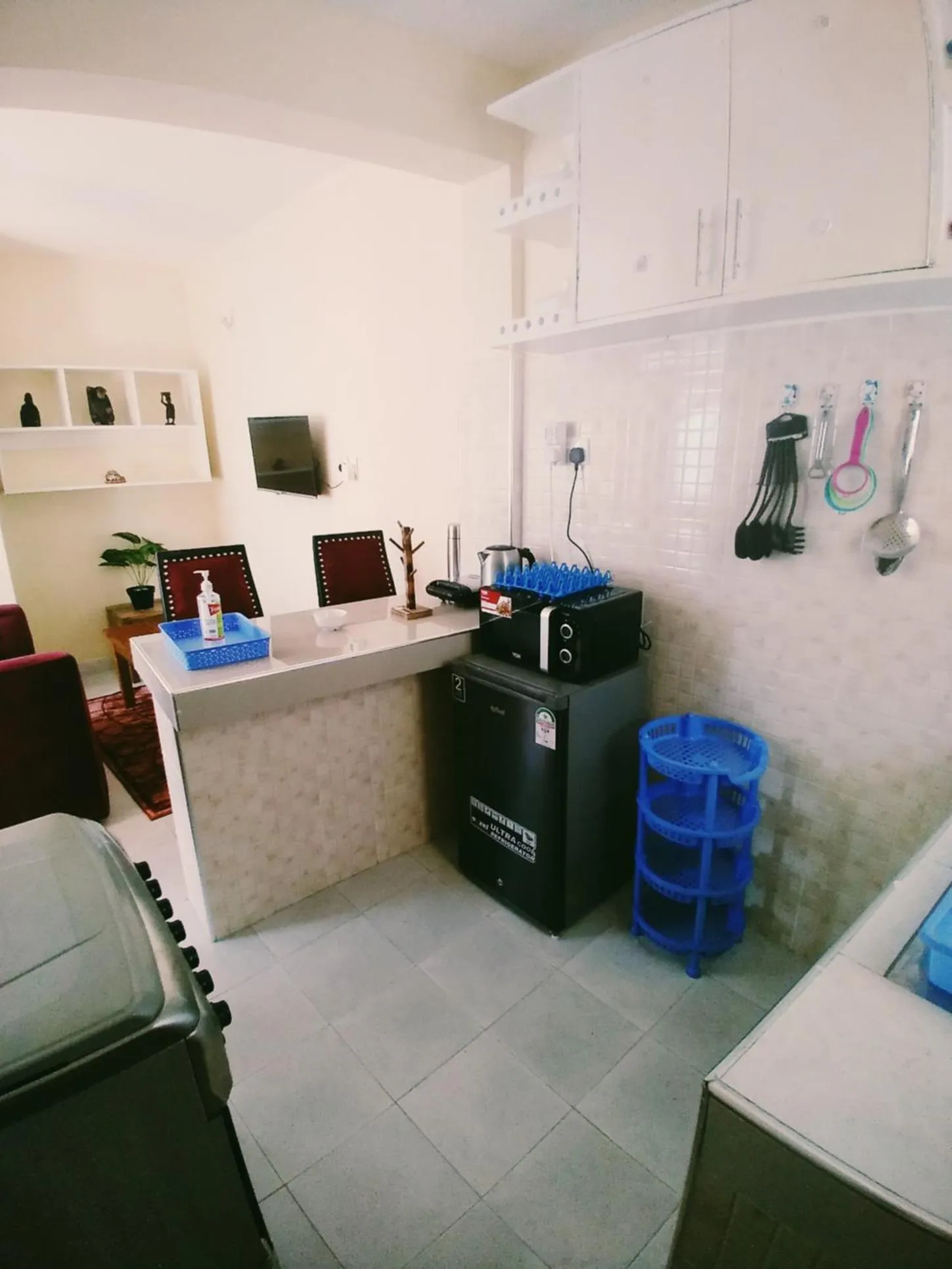 Kitchen or kitchenette in Ocean View Nyali Boutique Hotel