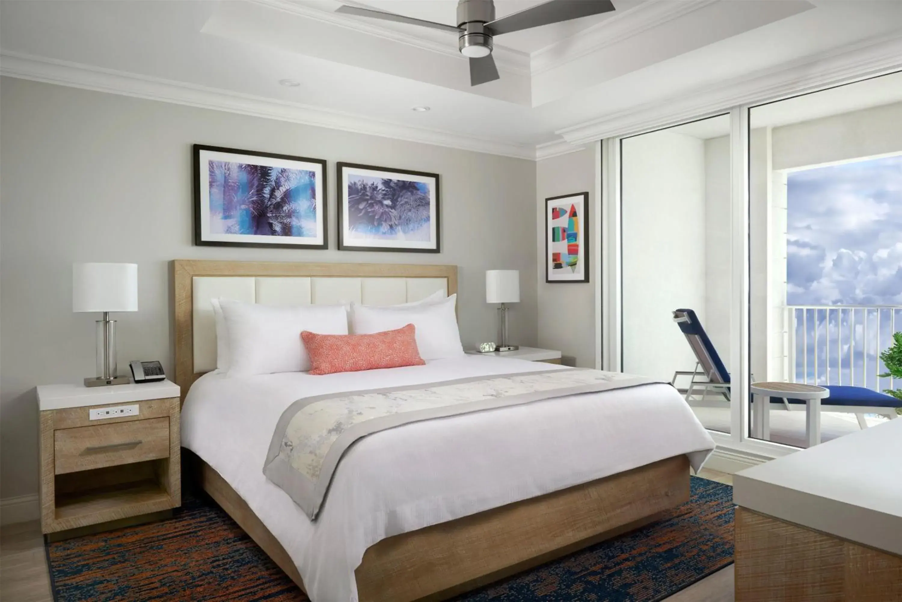 Two-Room King Suite with Balcony and Roll-in Shower - Mobility/Hearing Access in Sunseeker Resort Florida Gulf Coast, Curio Collection Hilton Two-Room King Suite with Balcony and Roll-in Shower - Mobility/Hearing Access in Sunseeker Resort Florida Gulf Coast, Curio Collection Hilton