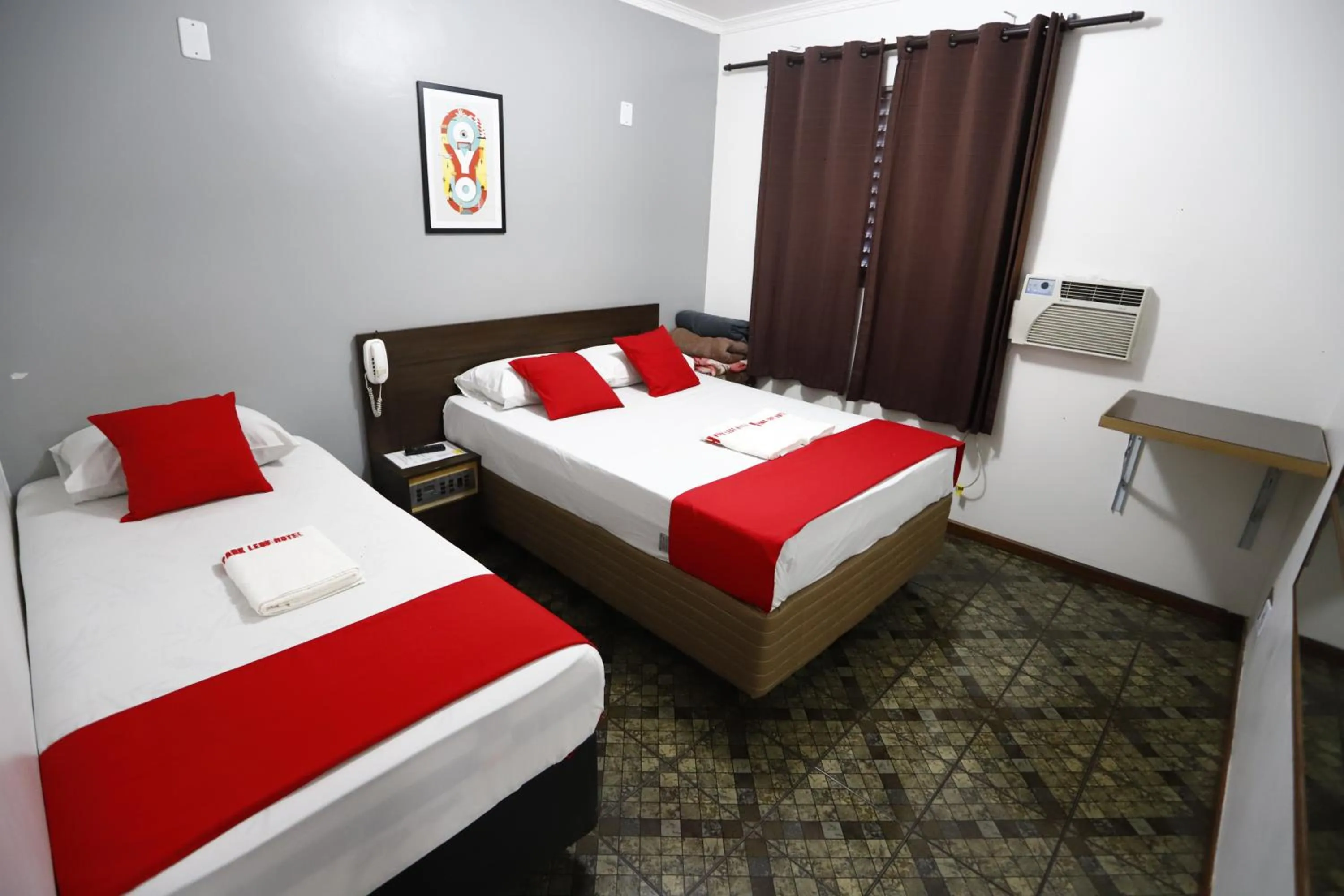 Bed in Hotel Park Leste, São Paulo