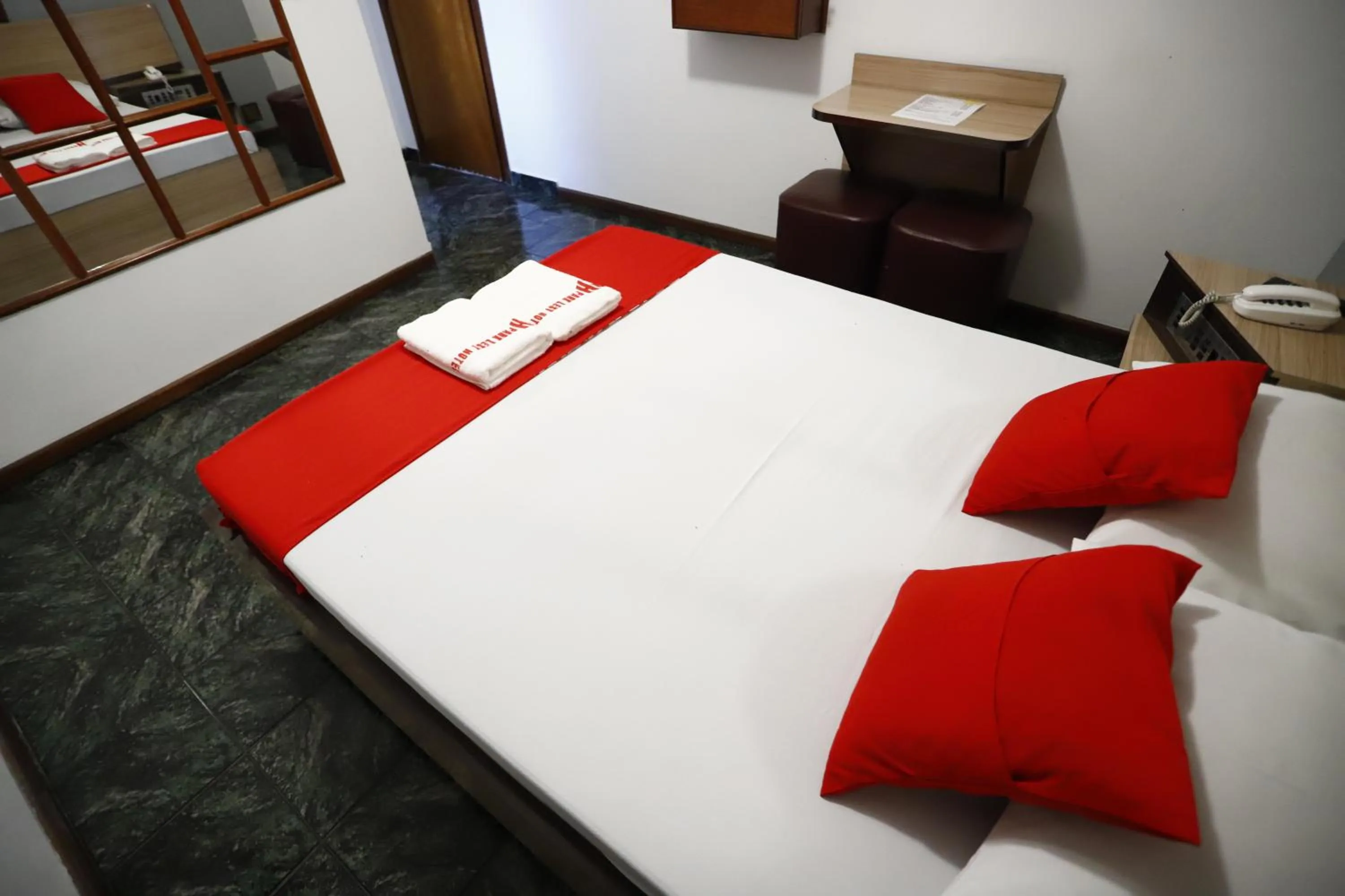 Bed in Hotel Park Leste, São Paulo