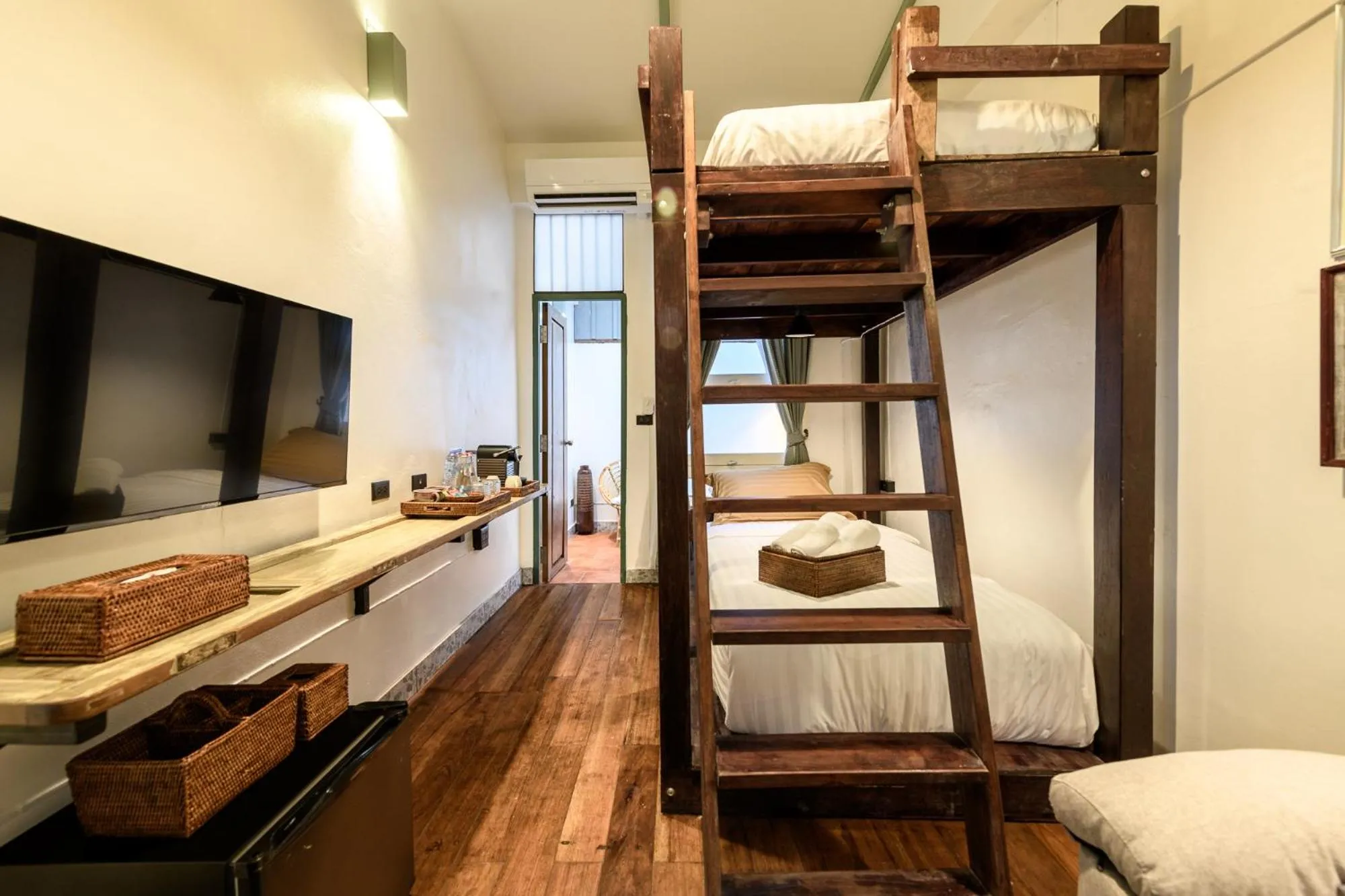 Bed in Hanuman Boutique Stay &Eatery