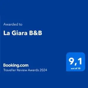 Certificate/Award in La Giara B&B