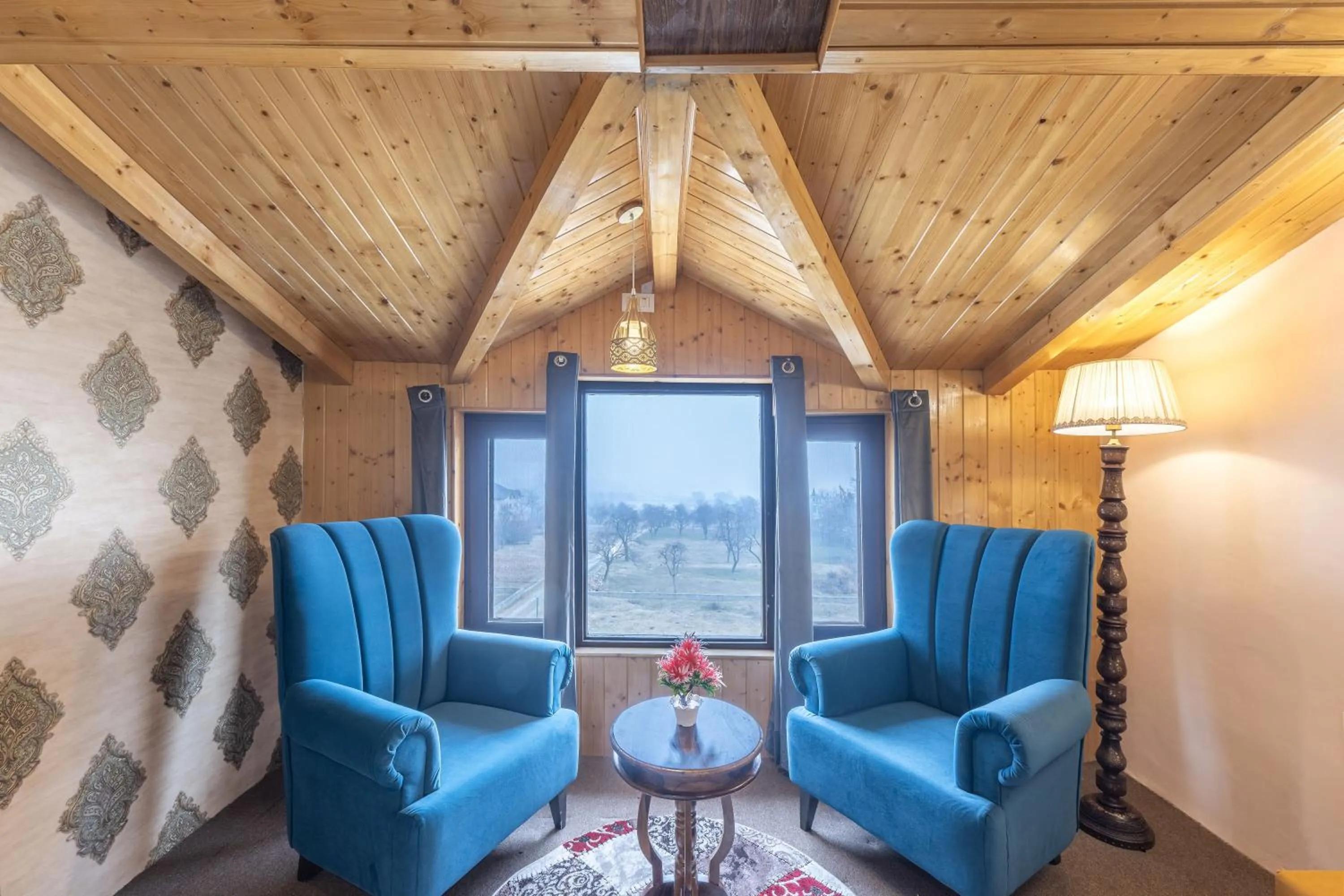Seating area in Echor Kashmir Holidays Resort Srinagar
