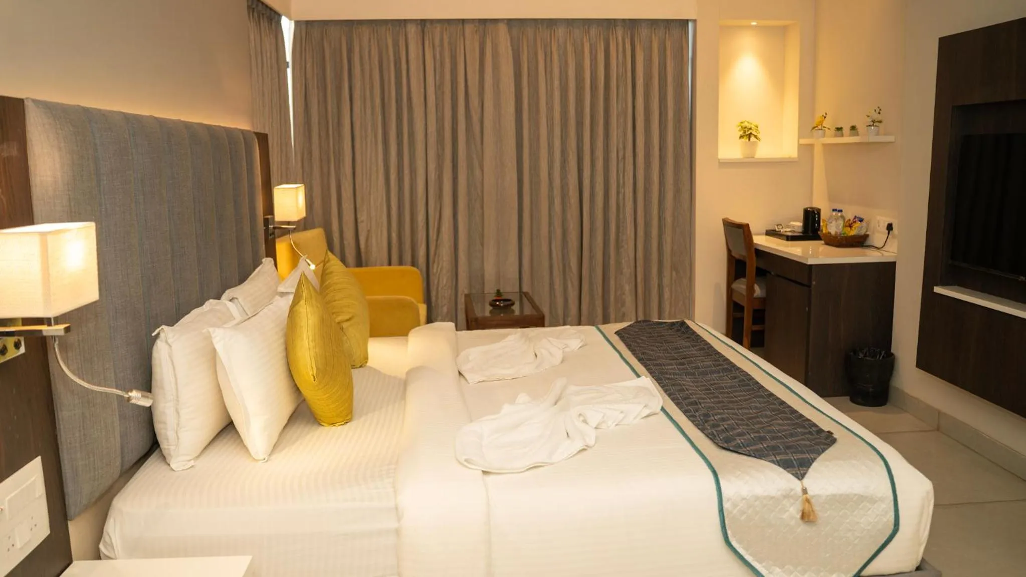 Bed in Hotel Devdeep Porvorim