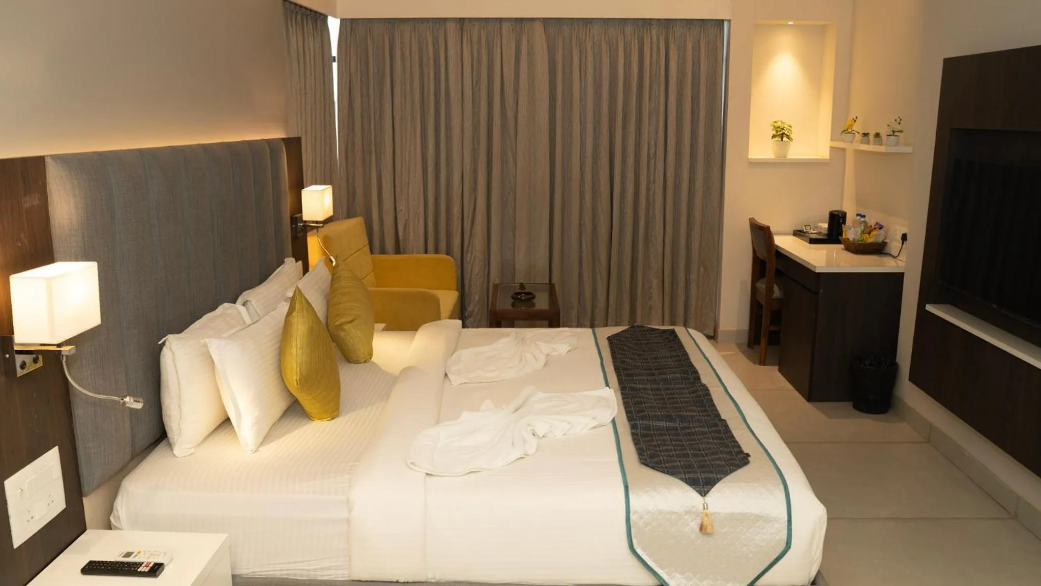 Bed in Hotel Devdeep Porvorim