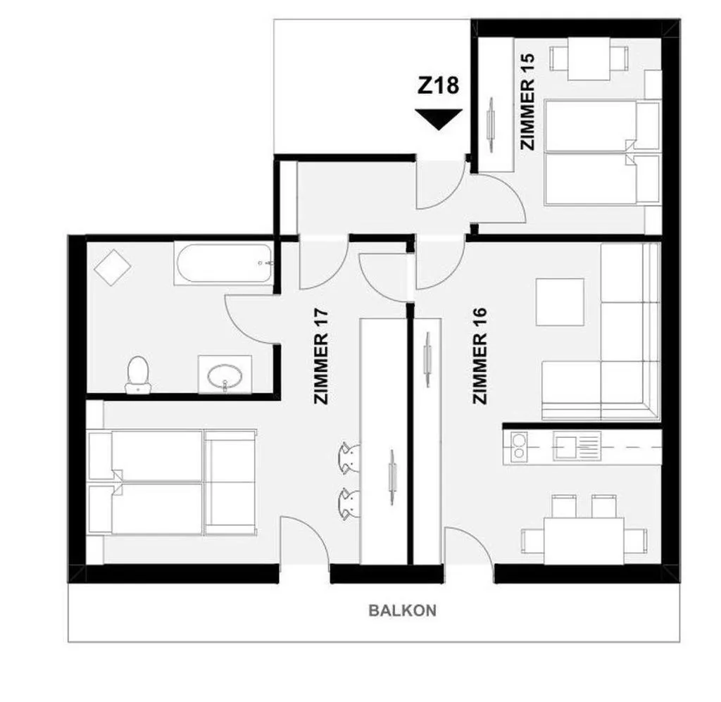 Floor plan in Gasthof Pesbichl
