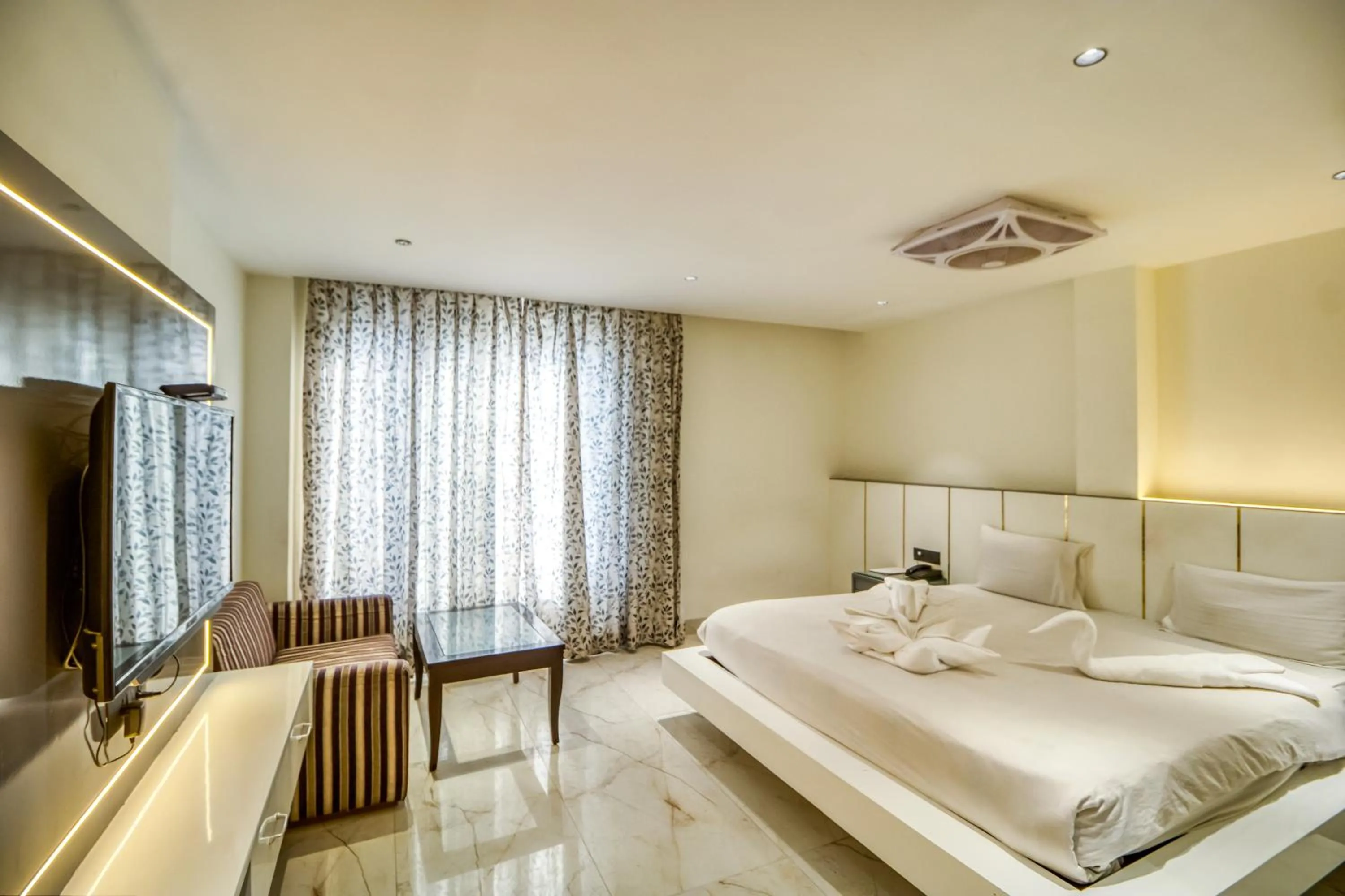 Bed in Deep Hotel