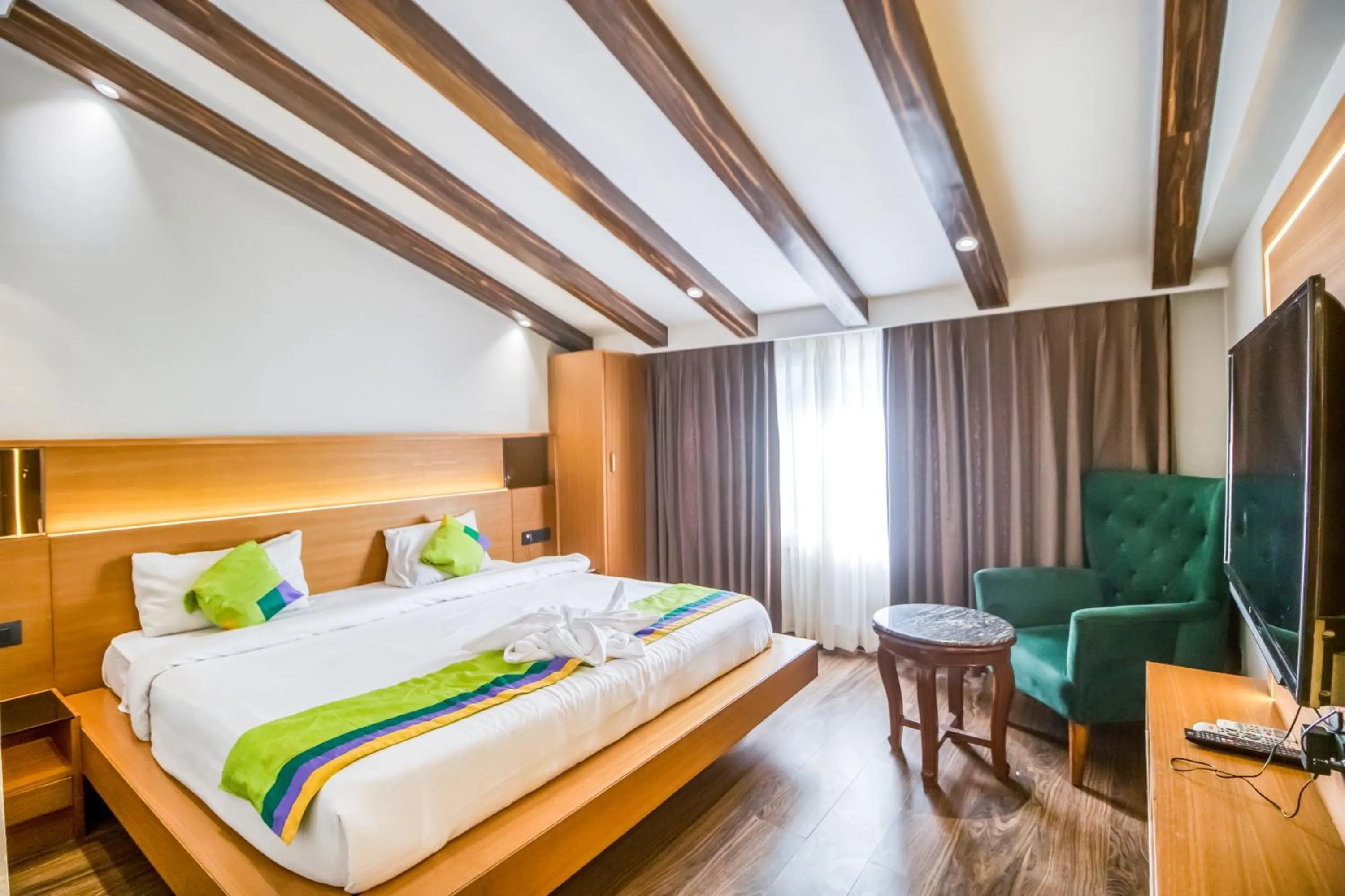 Bed in Deep Hotel