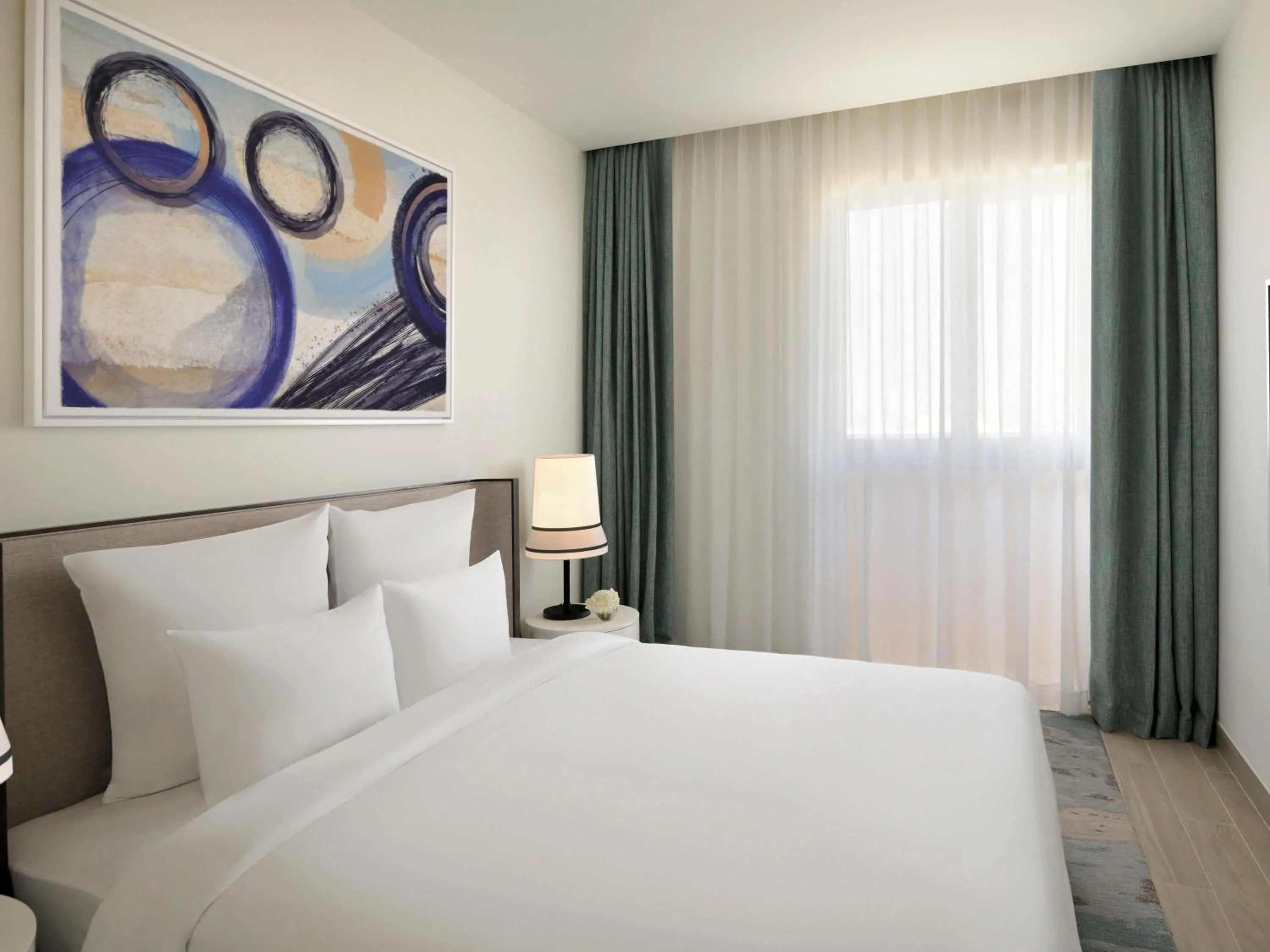 Bedroom, Bed in Mövenpick Hotel & Apartments Ghala Muscat