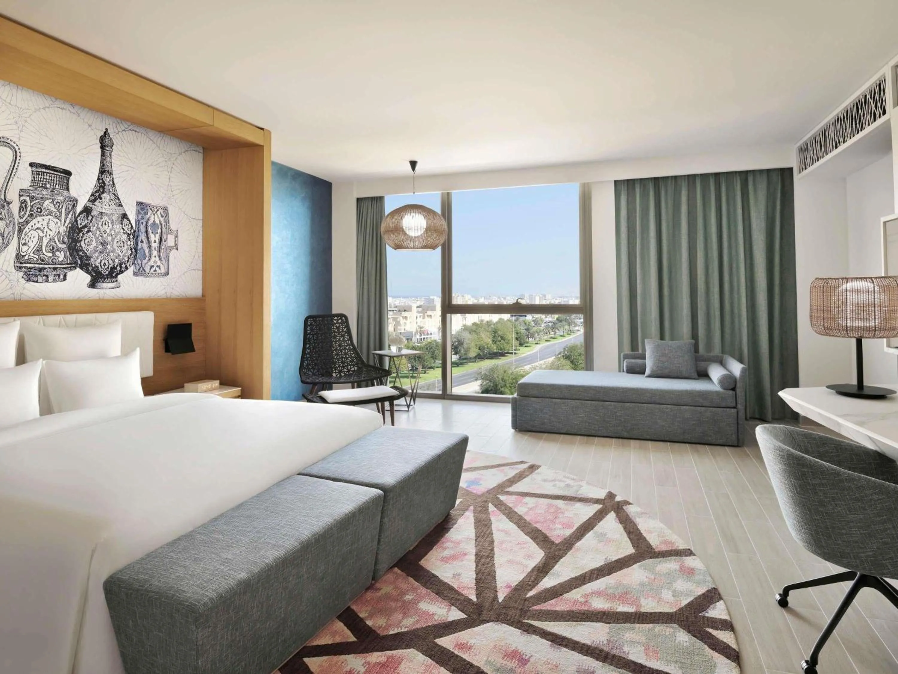 Bedroom, Bed in Mövenpick Hotel & Apartments Ghala Muscat