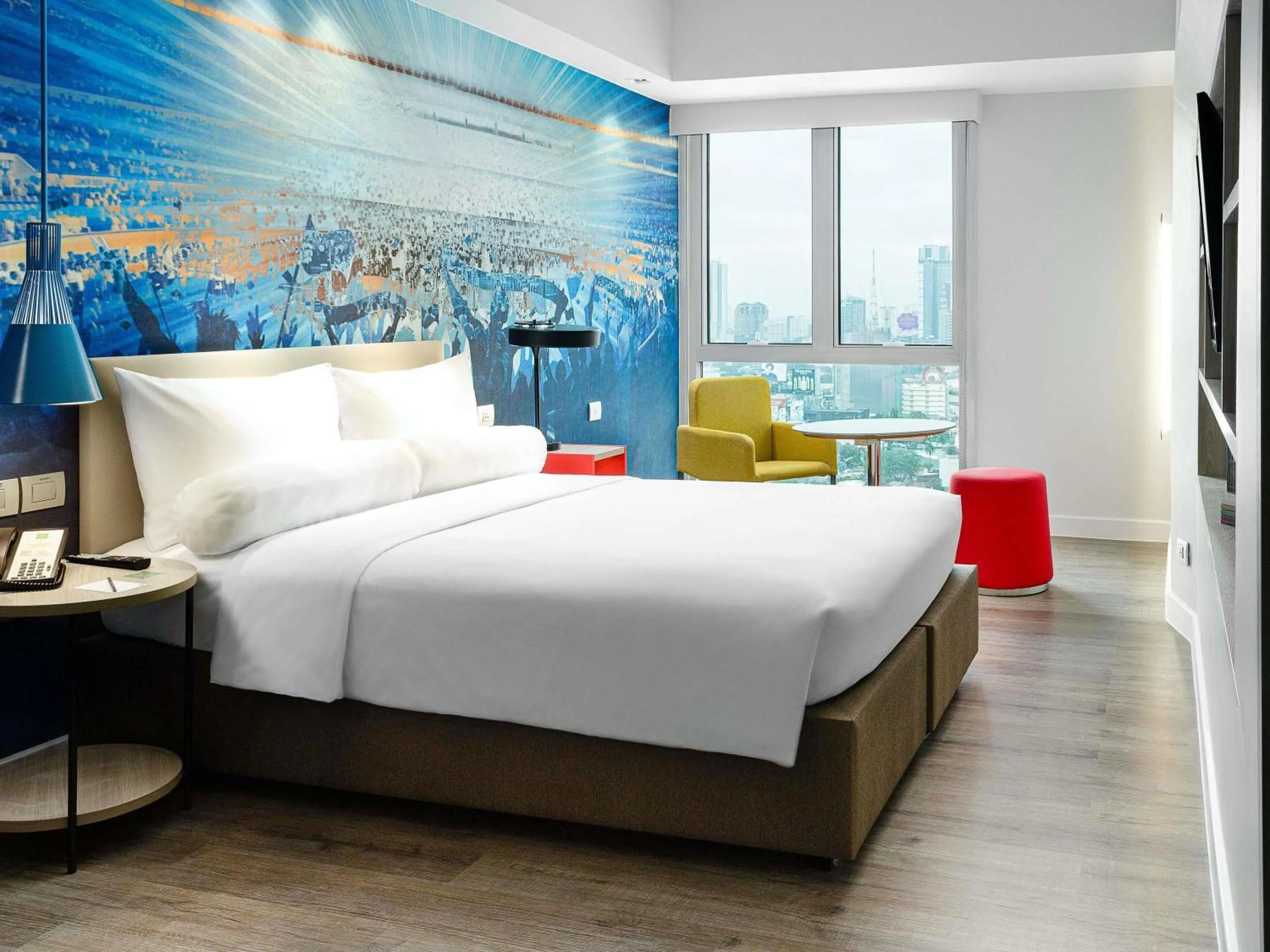 Bedroom, Bed in ibis Styles Manila Araneta City