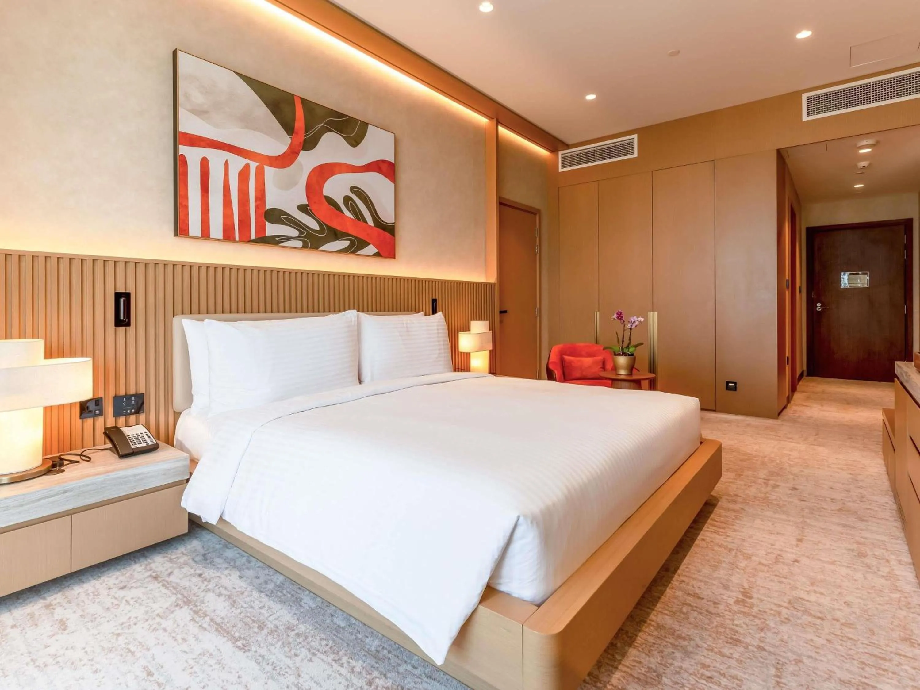 Bedroom, Bed in Rixos Premium Qetaifan Island North