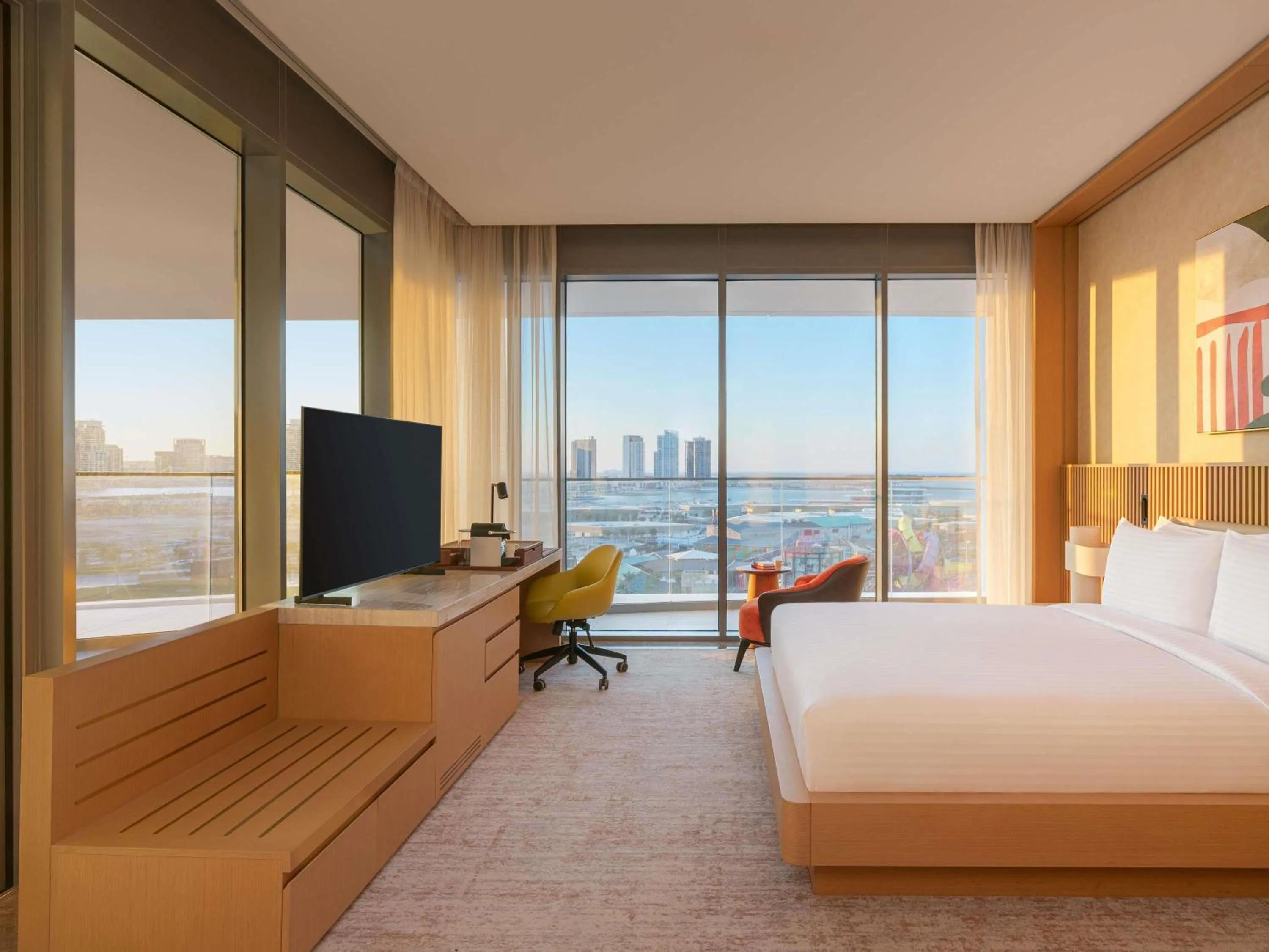 Bedroom, Bed in Rixos Premium Qetaifan Island North