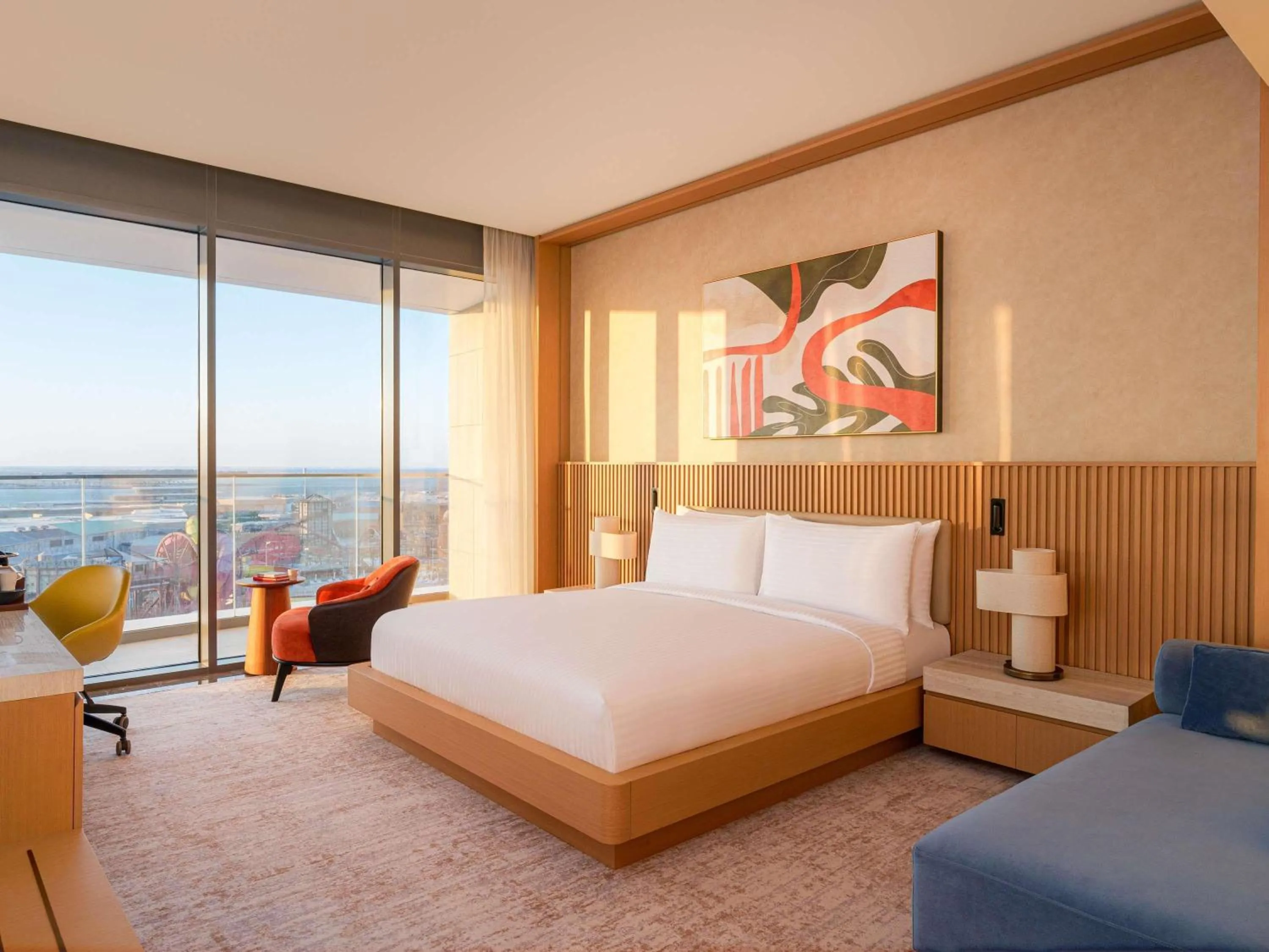 Bedroom, Bed in Rixos Premium Qetaifan Island North