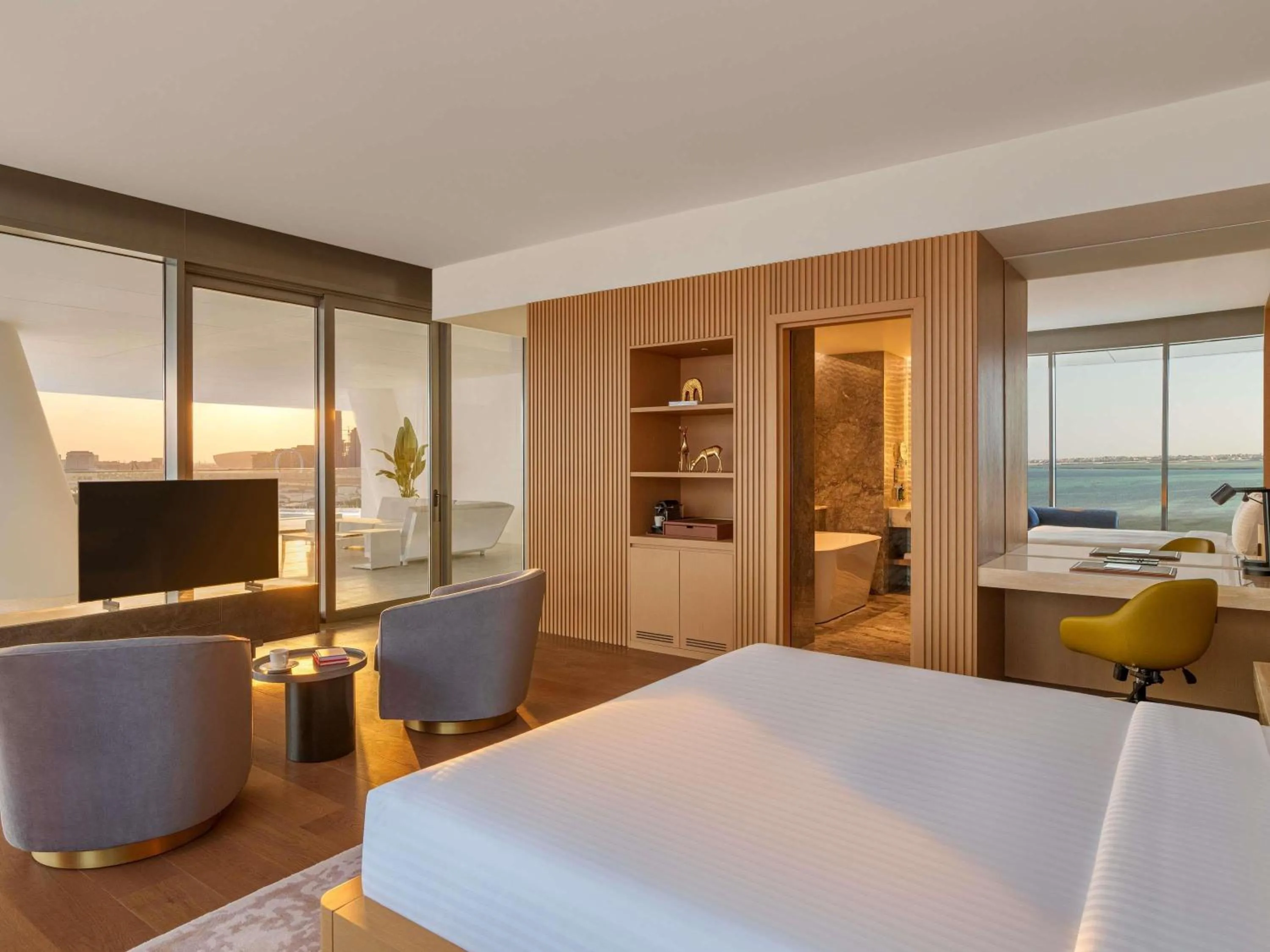 Bedroom, Bed in Rixos Premium Qetaifan Island North