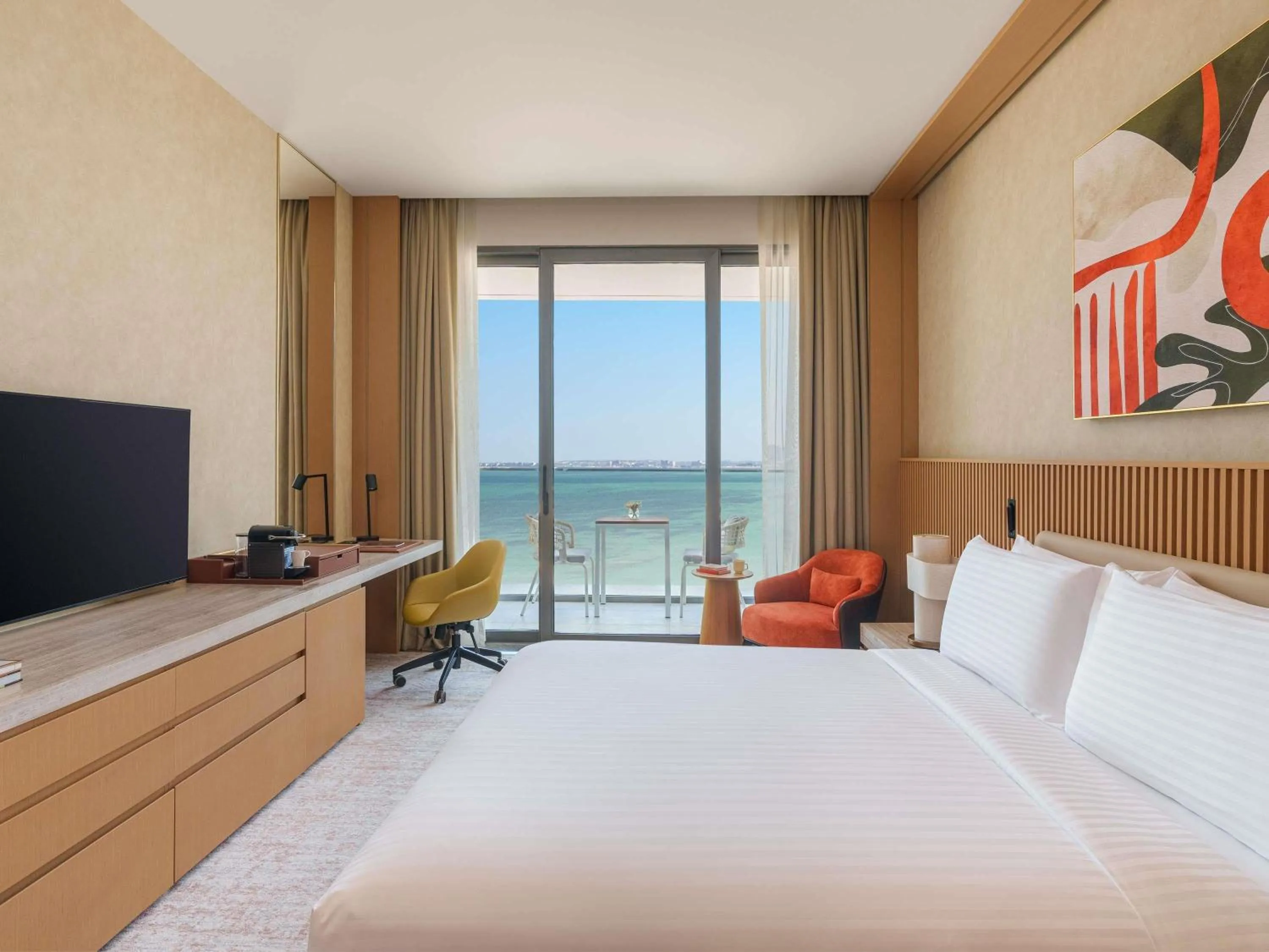 Bedroom, Bed in Rixos Premium Qetaifan Island North