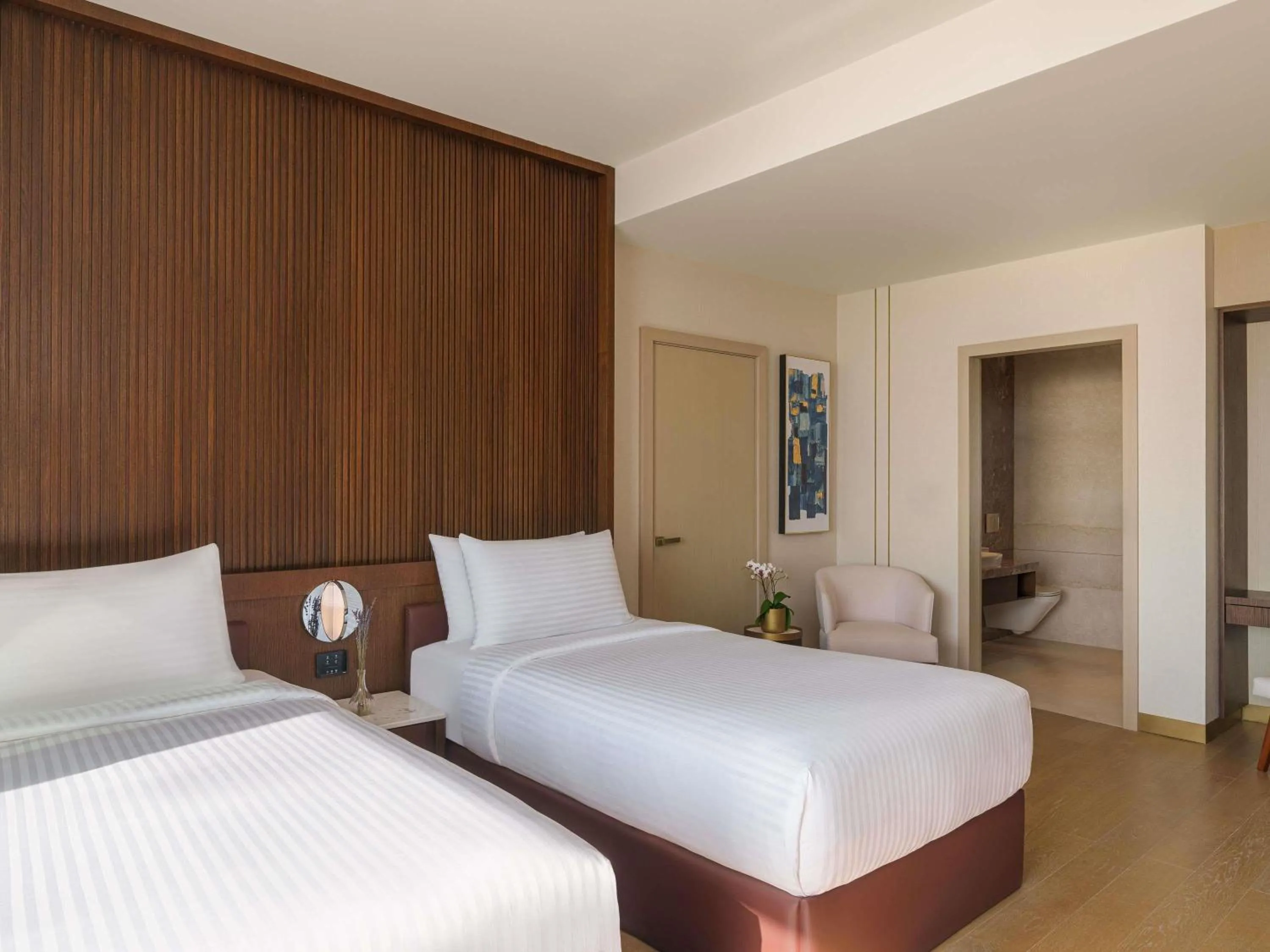 Bedroom, Bed in Rixos Premium Qetaifan Island North