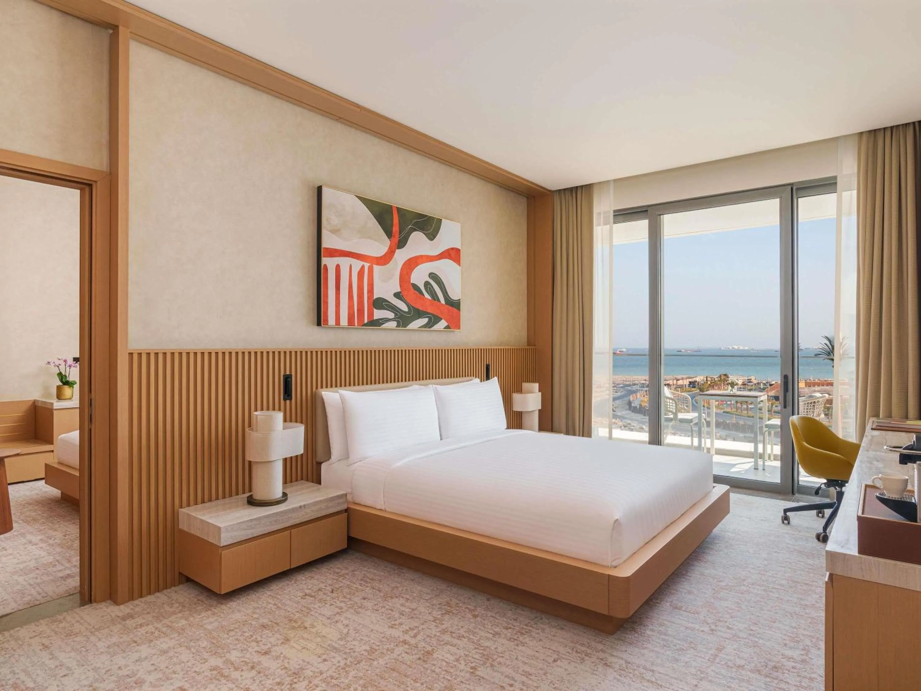 Bedroom, Bed in Rixos Premium Qetaifan Island North