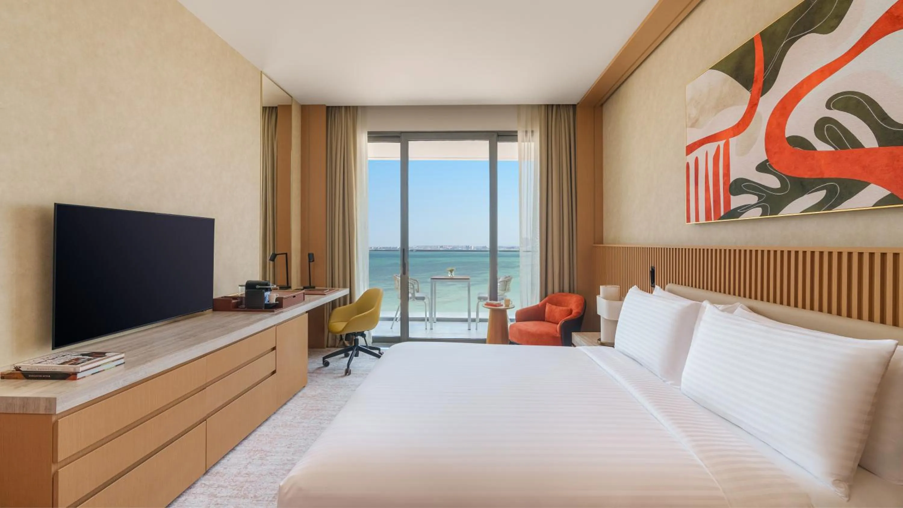 Sea view, Bed in Rixos Premium Qetaifan Island North