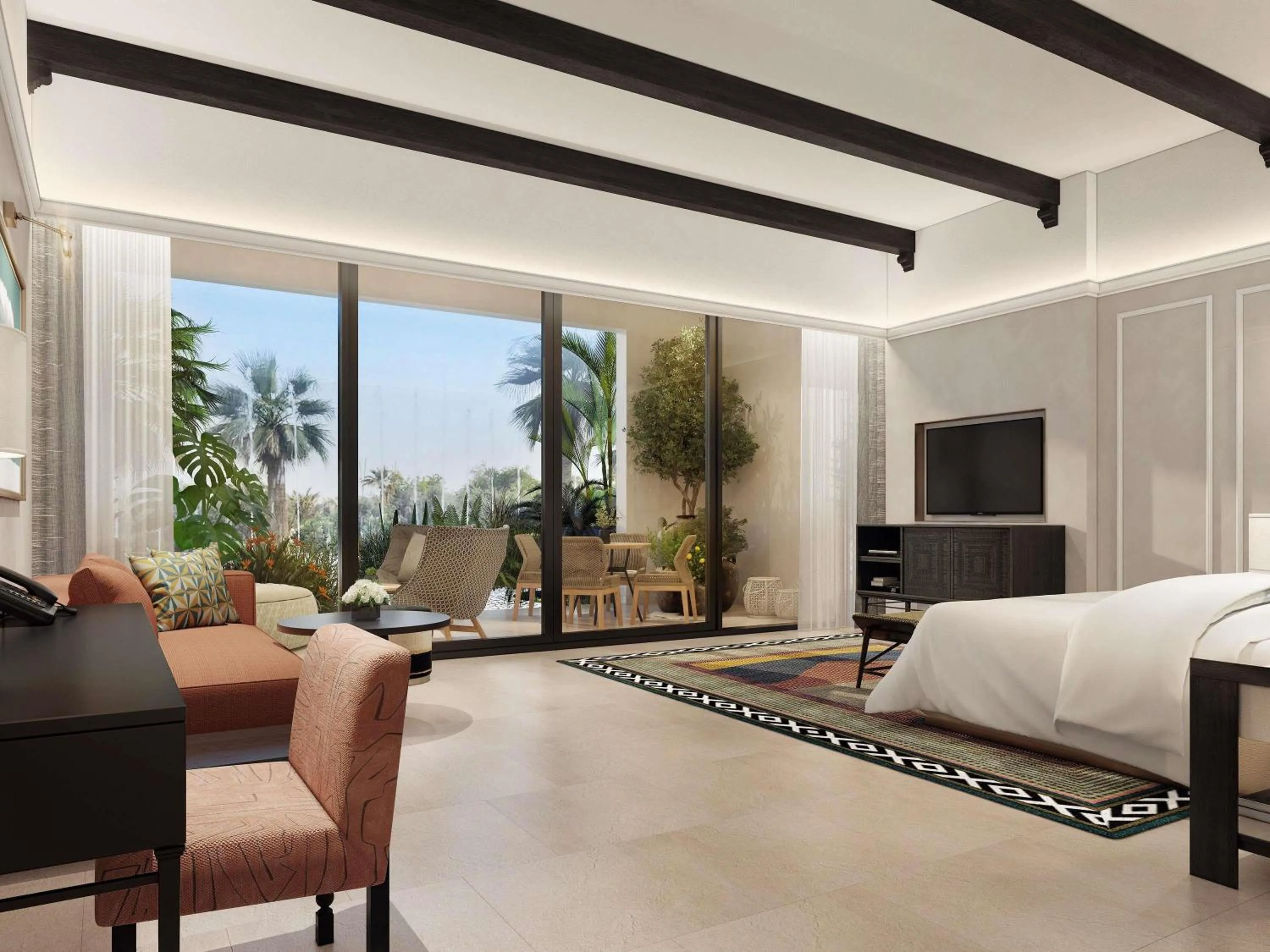 Bedroom, Bed in Sofitel Al Hamra Beach Resort