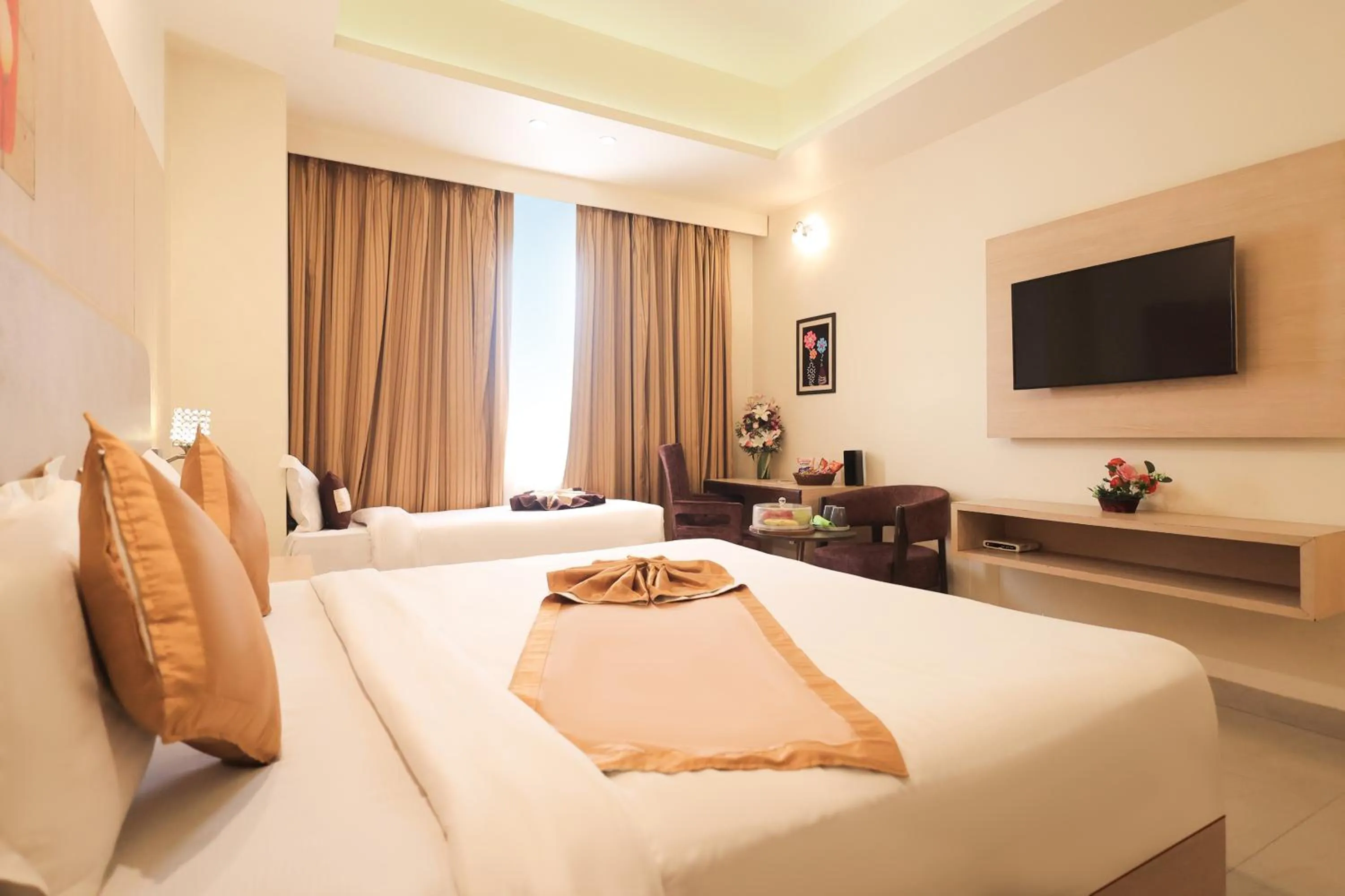 Bedroom, Bed in Ecko Lite MARS Hotel, Amritsar