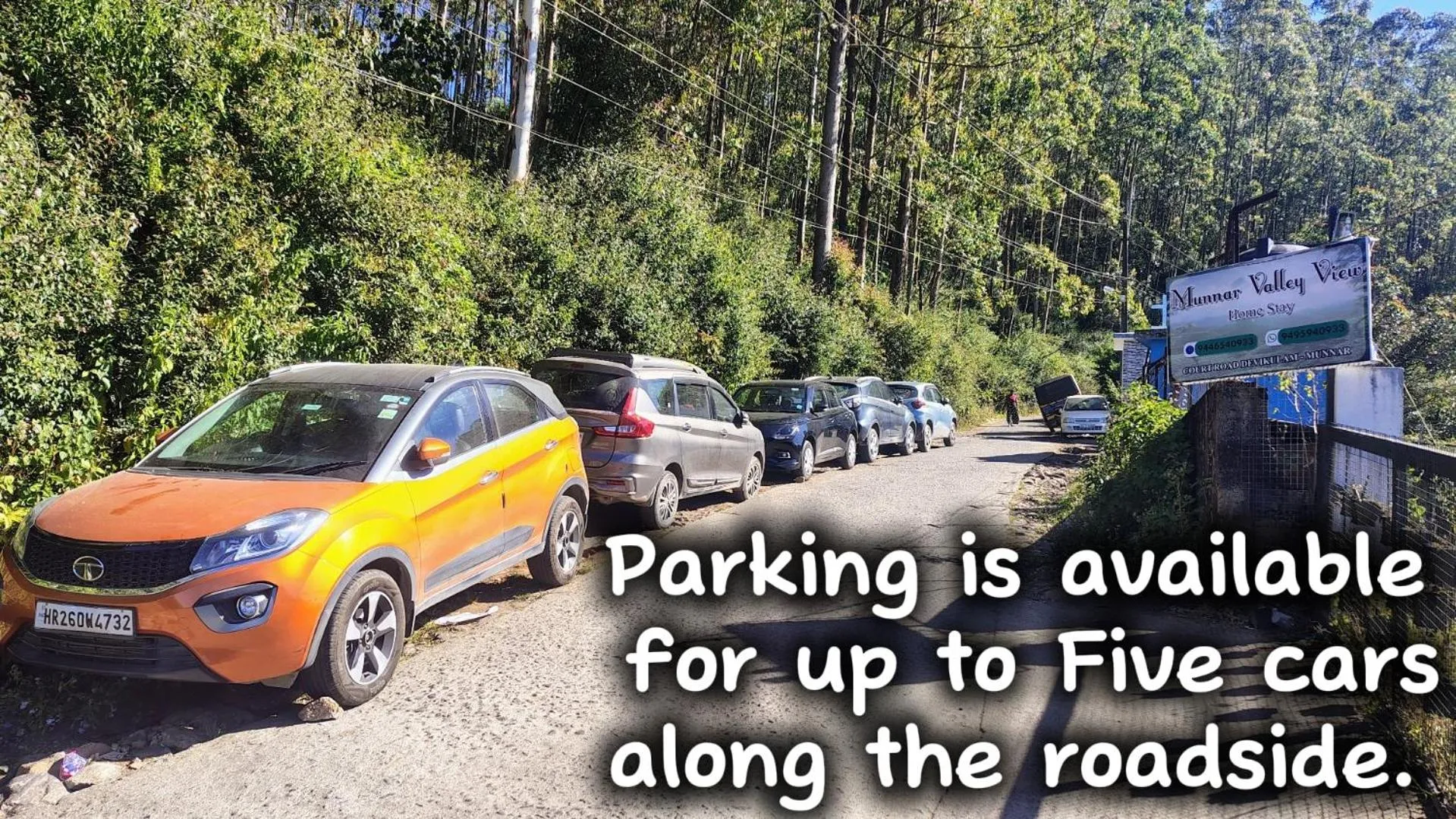 Parking in Munnar Valley View