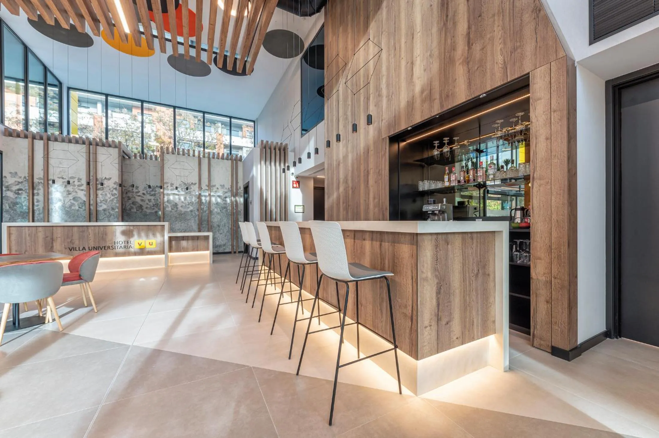 Lobby or reception in Hotel Villa Universitaria