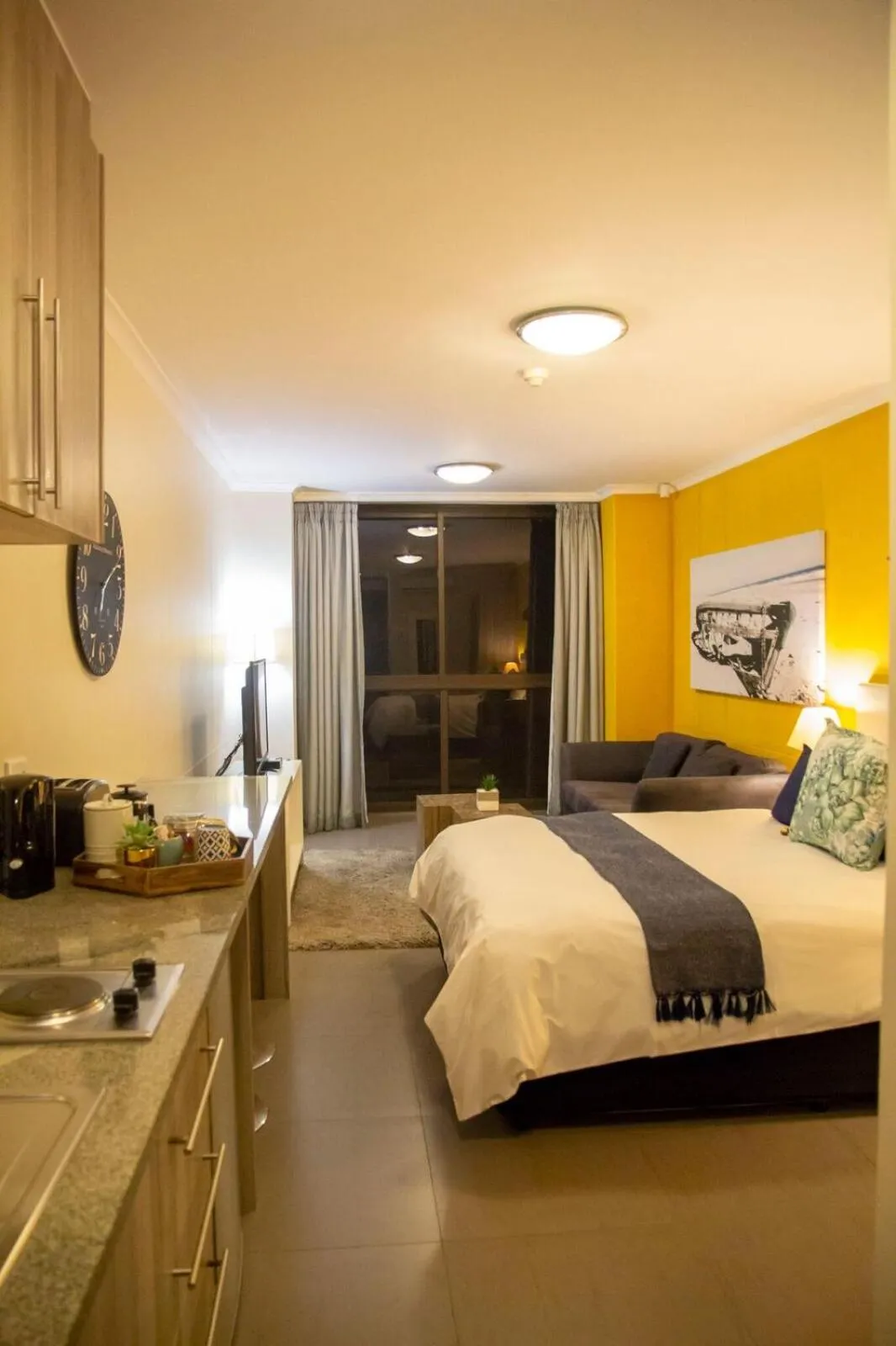 Kitchen or kitchenette, Bed in Desert Sands Boutique B&B | Self-Catering