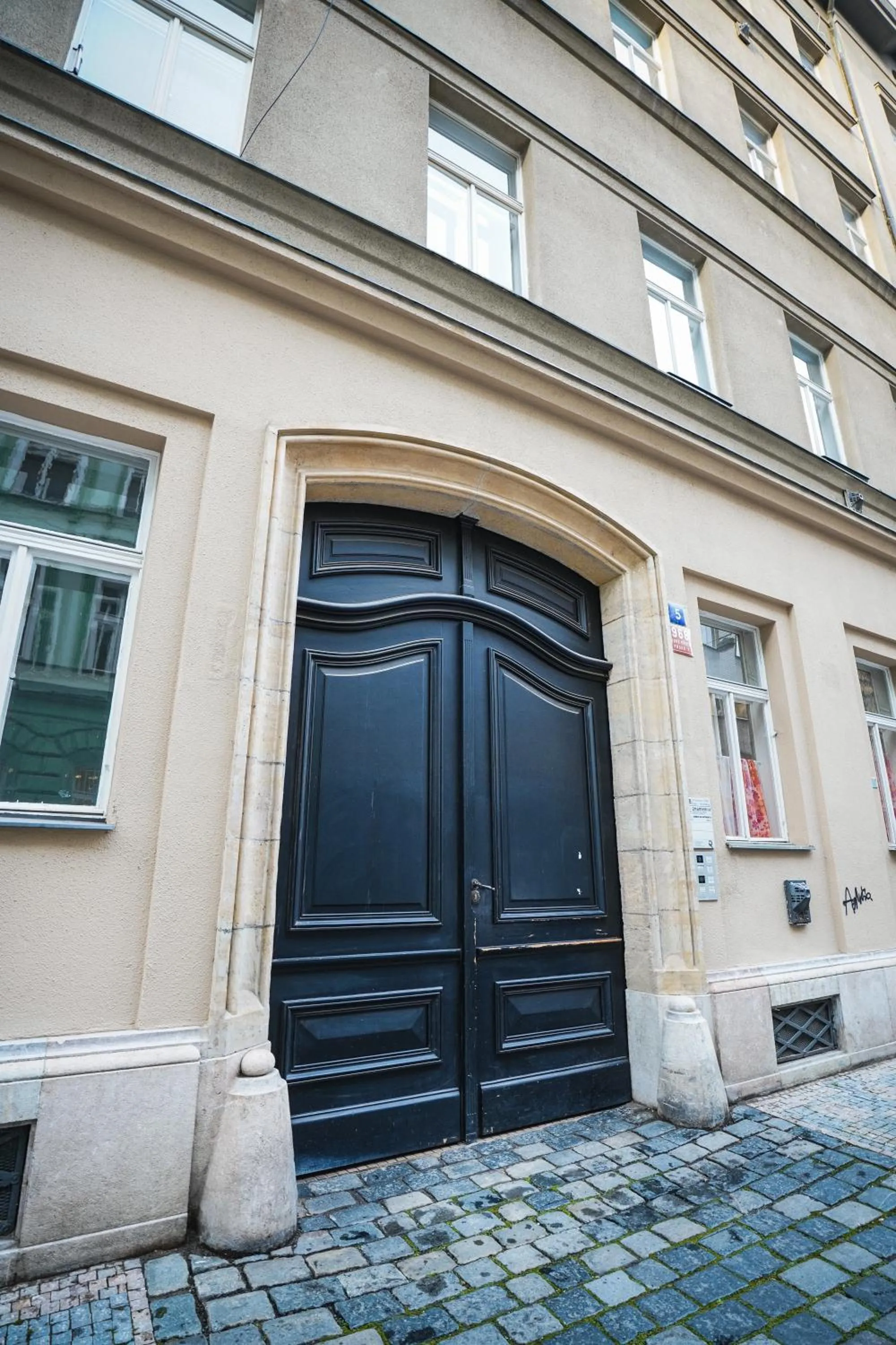 Facade/entrance in Elegant & Stylish Center Apartments!