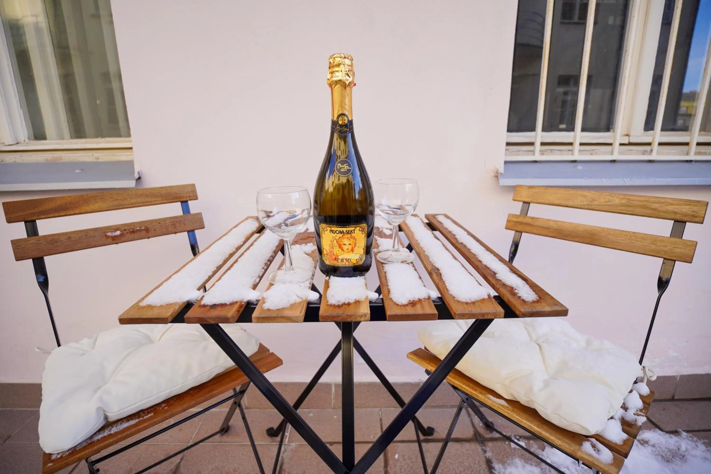 Patio in Elegant & Stylish Center Apartments!