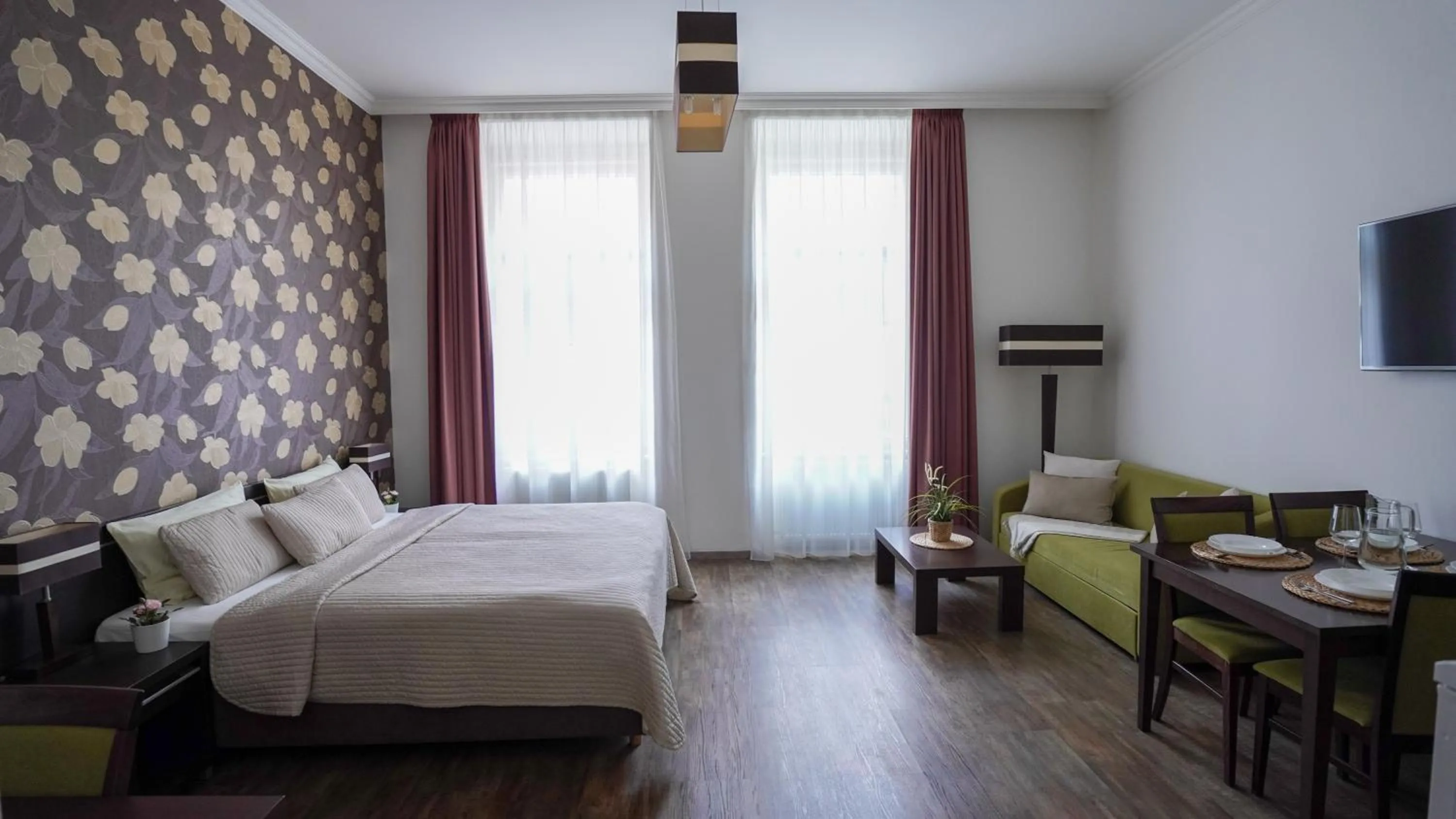 Photo of the whole room, Bed in Elegant & Stylish Center Apartments!