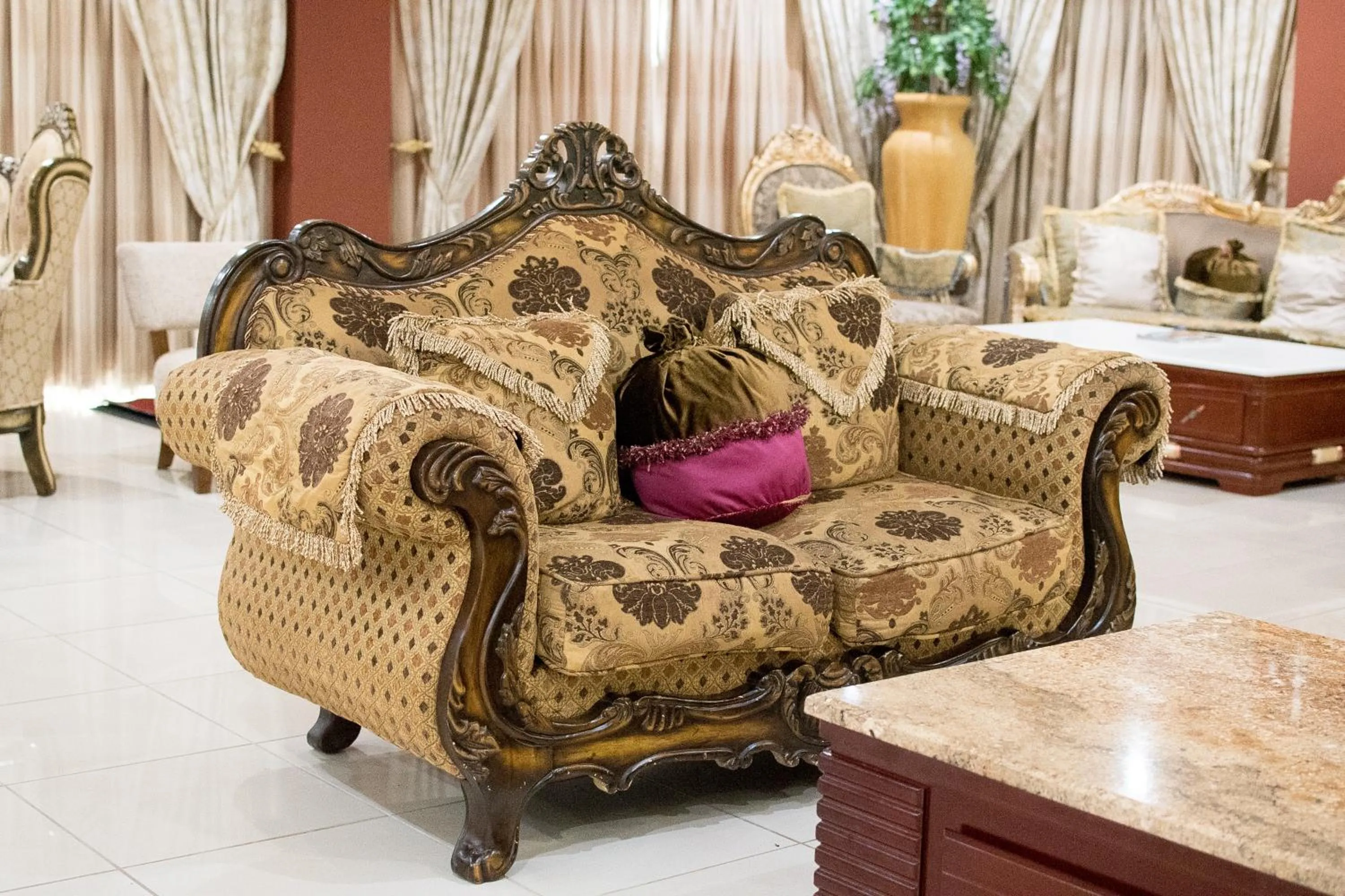 Seating area in 2Ten Hotel