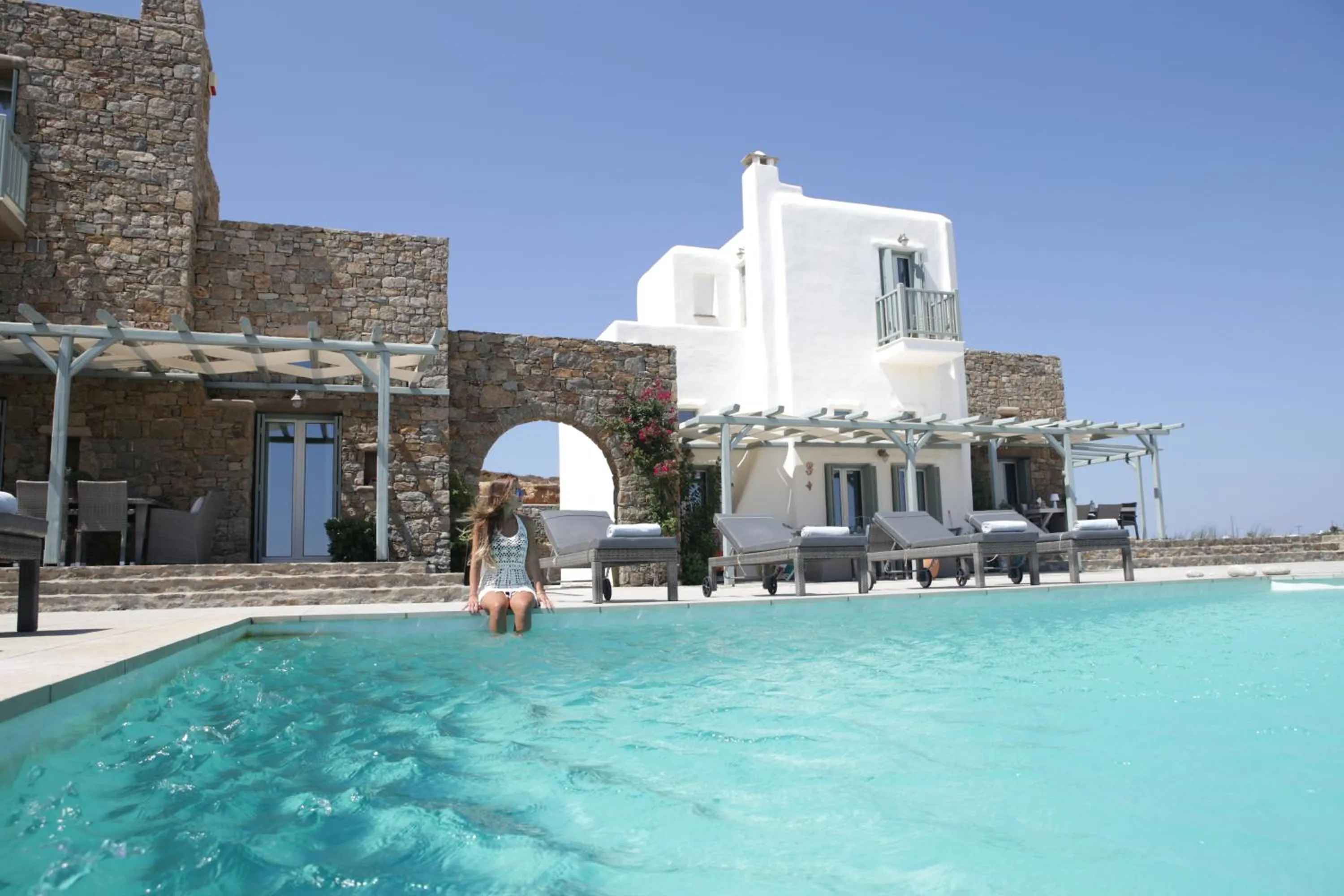 Pool view in Niriides Homes & Villas