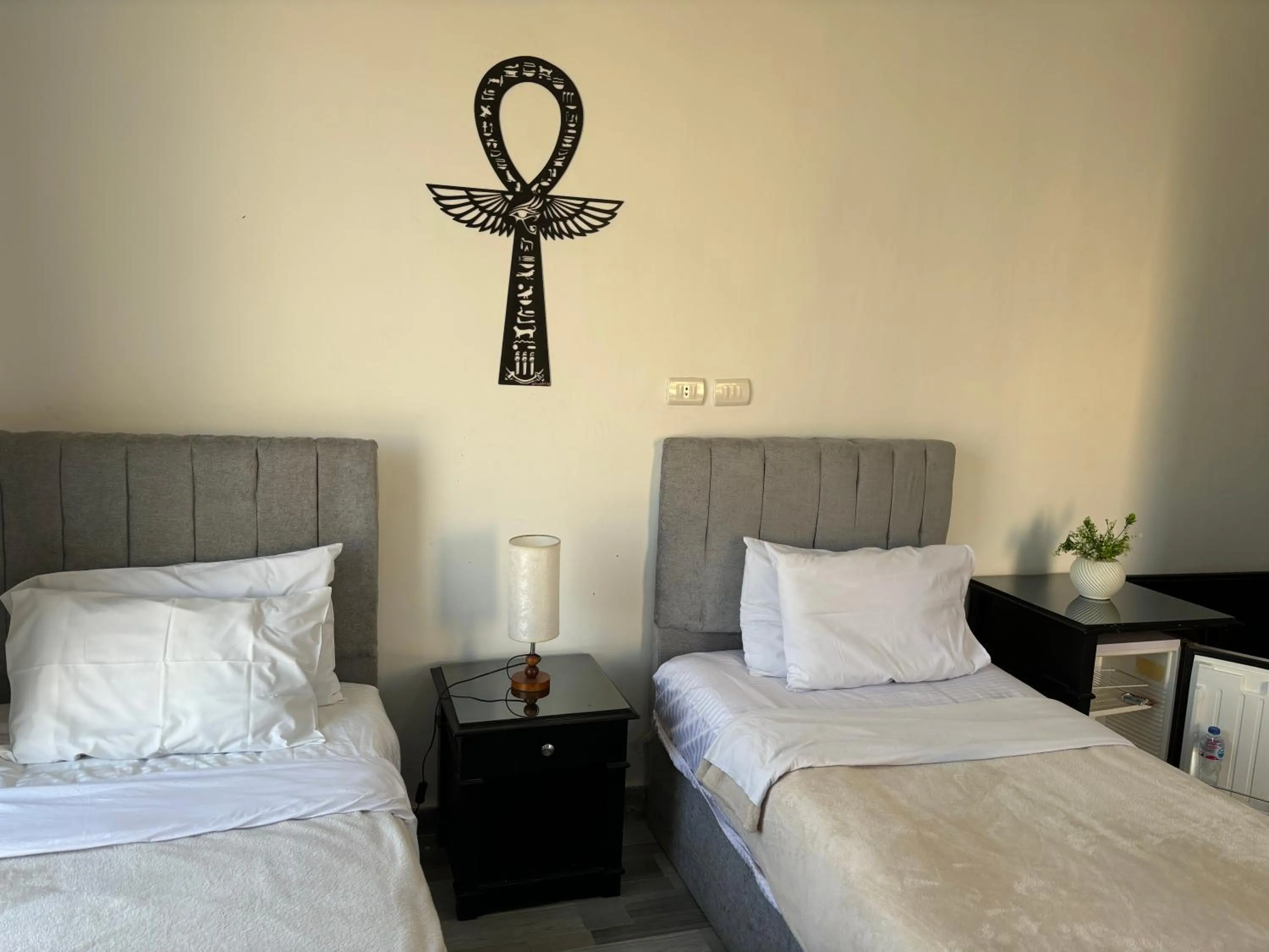 Bed in K Boutique Hotel MedSpa-Pyramids & Grand Egyptian Museum