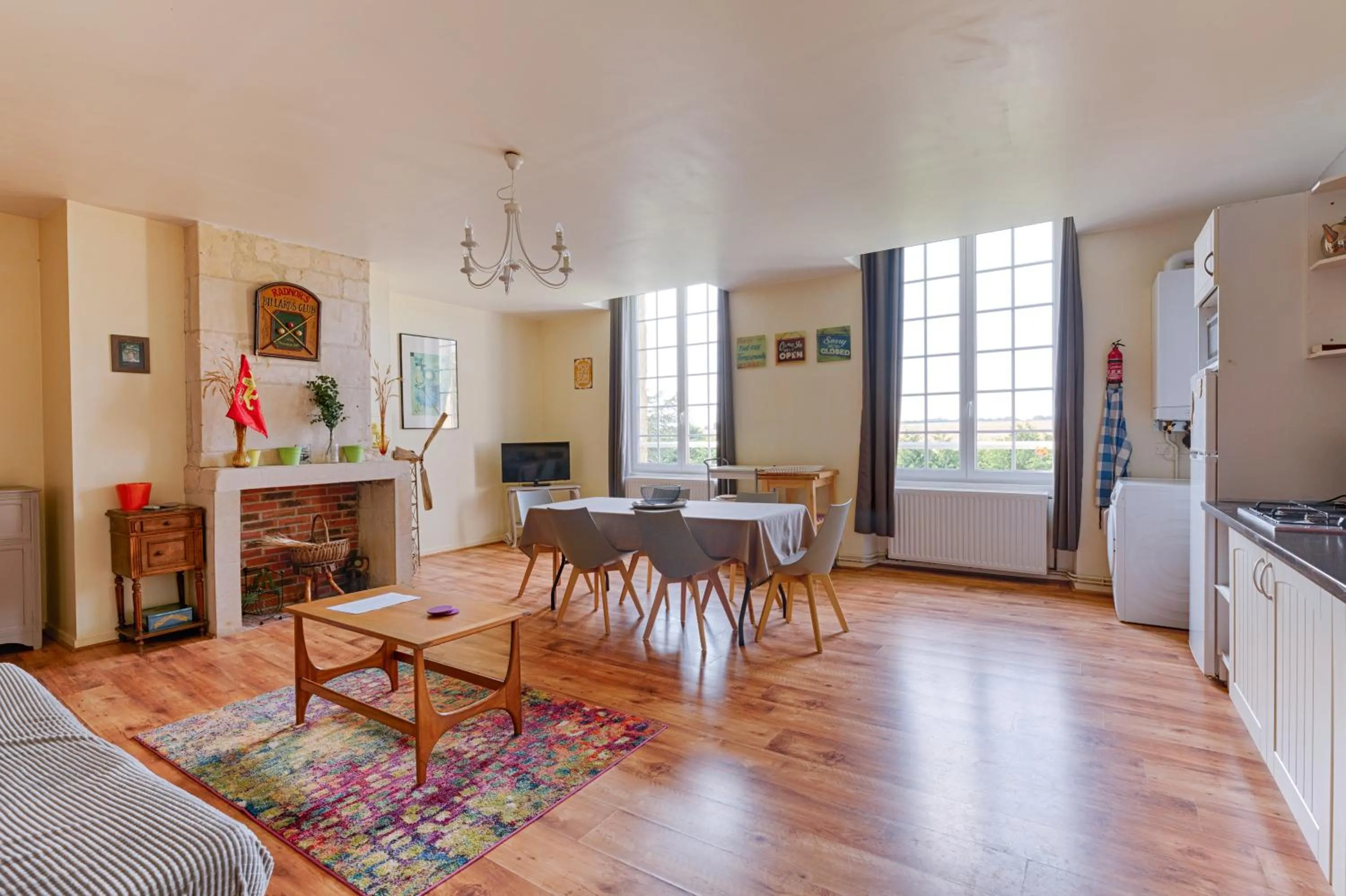 Living room in Château Turgot Gîtes