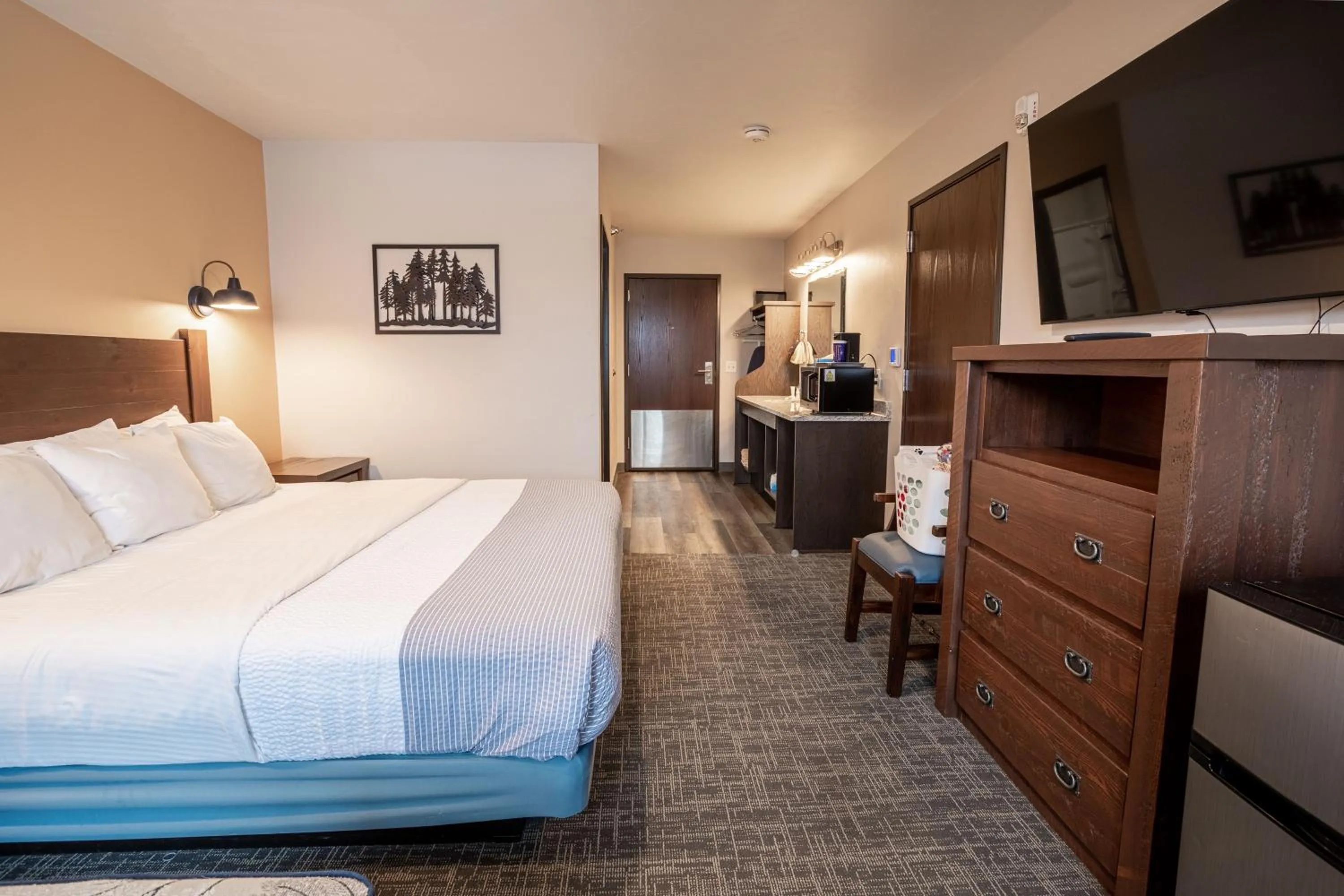 Bed in Open Hearth Lodge